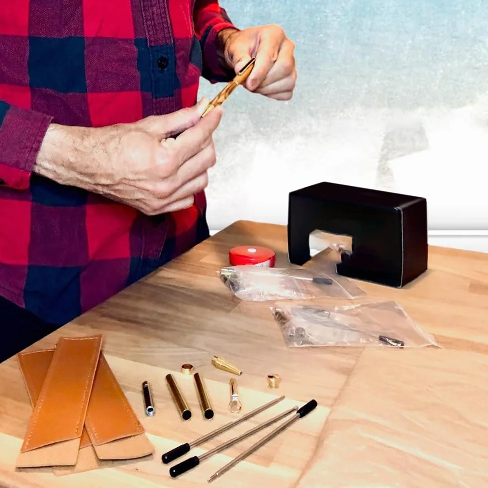 Kit Bolígrafos para Torneado Madera, Paquete 10, Bolígrafos Delgados, Bricolaje
