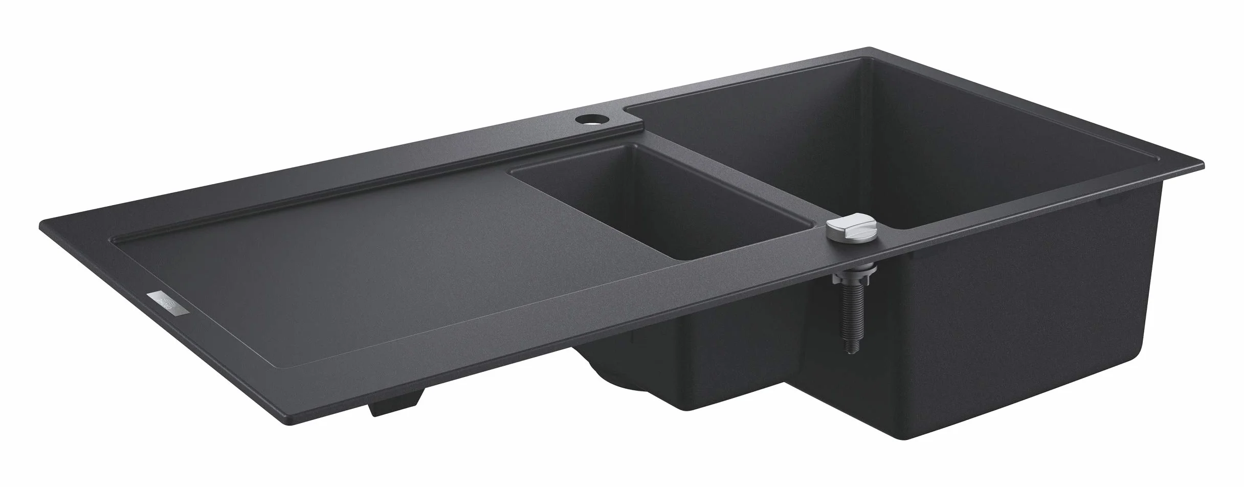 Grohe 31646AP0 - K500 Fregadero y mitad y desagüe, Gris (Granite Black), 100 x 50 cm