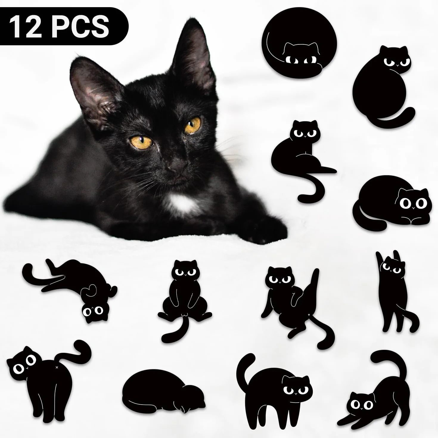 Marcapáginas Magnéticos Tixlux Estilo Gatos 12 Piezas