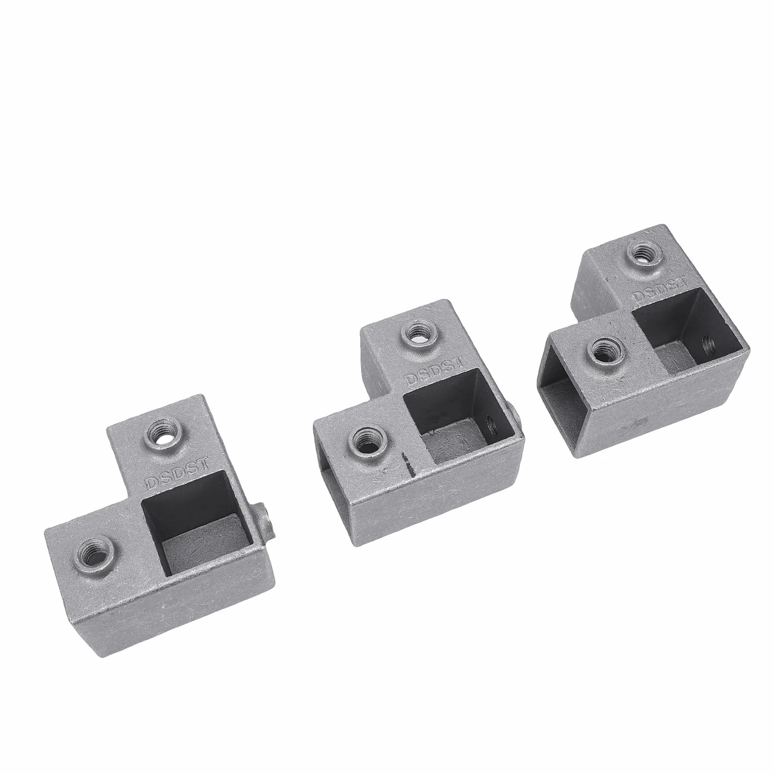 Annadue Conector de Tubo Cuadrado de Aluminio, Acoplador de Esquina de Tubo de Abrazadera de 90 Grados, 1 Pulgada, 3 Vías, en Forma de L, para Pasamanos, Cerca de Estante
