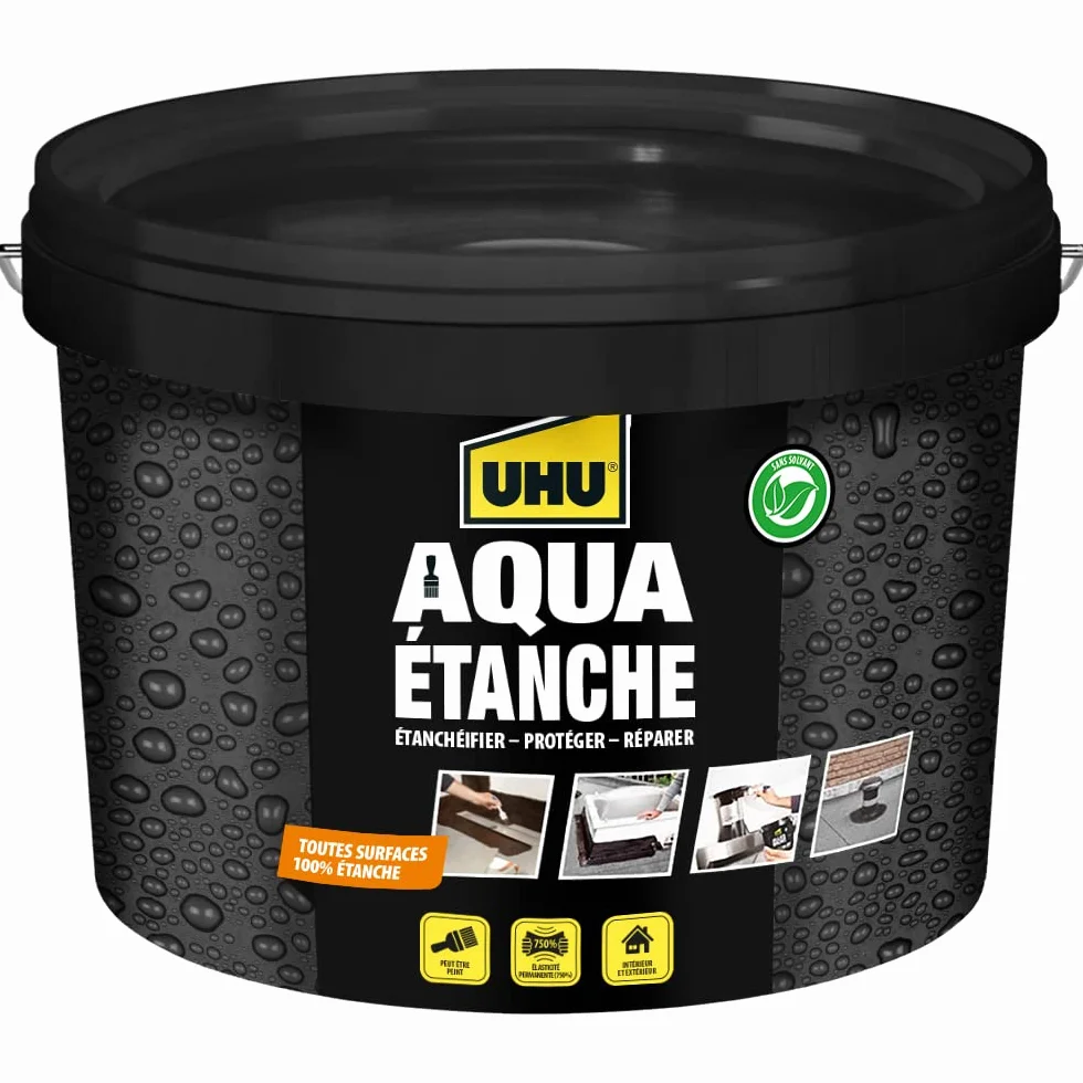 UHU Caucho Líquido - Revestimiento a base de caucho para sellar, proteger y reparar de forma estanca.Sin disolventes. 2,5 l