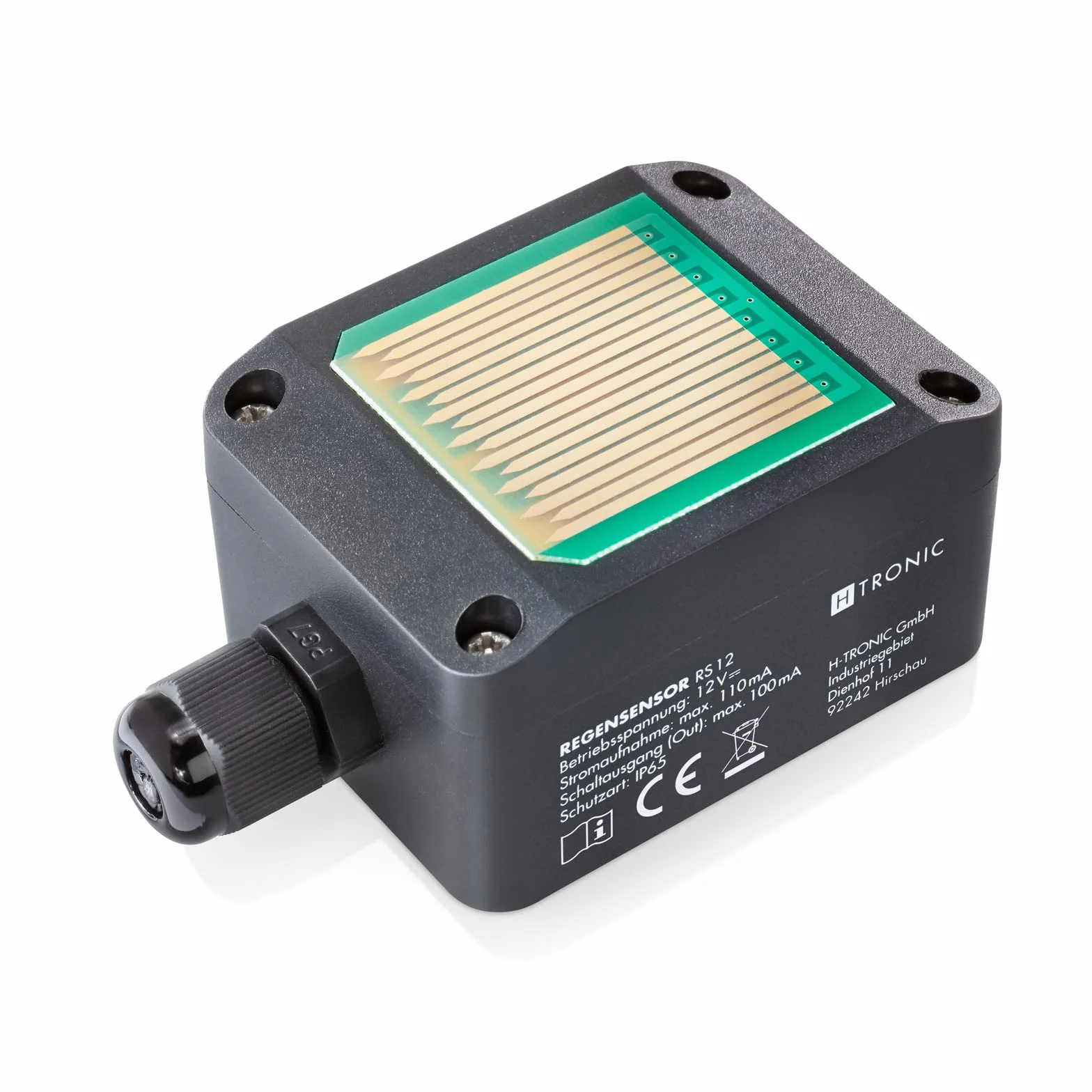 Sensor de lluvia RS 12 (detector de lluvia, control de toldo, control de ventana de techo)