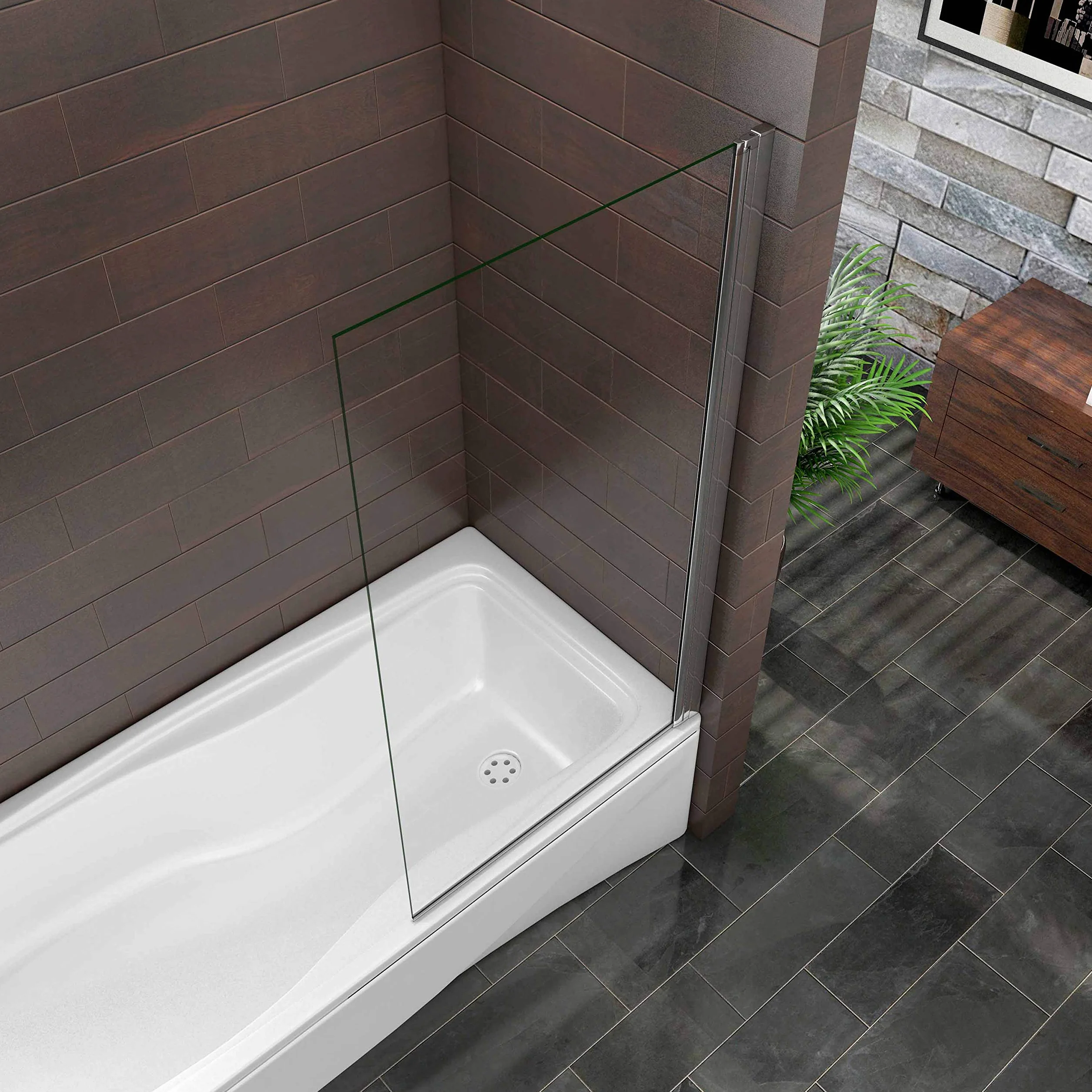 Mampara Bañera Abatible 1 Hoja Pivotante Cristal 6mm 80x140cm