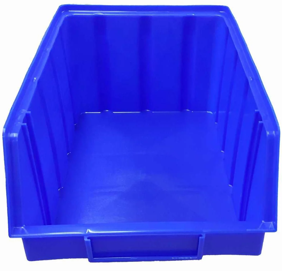 15 cajas apilables, tamaño 4 (222 x 340 x 157 mm), de plástico PP, sin dispositivo para colgar, color azul P-D-W®