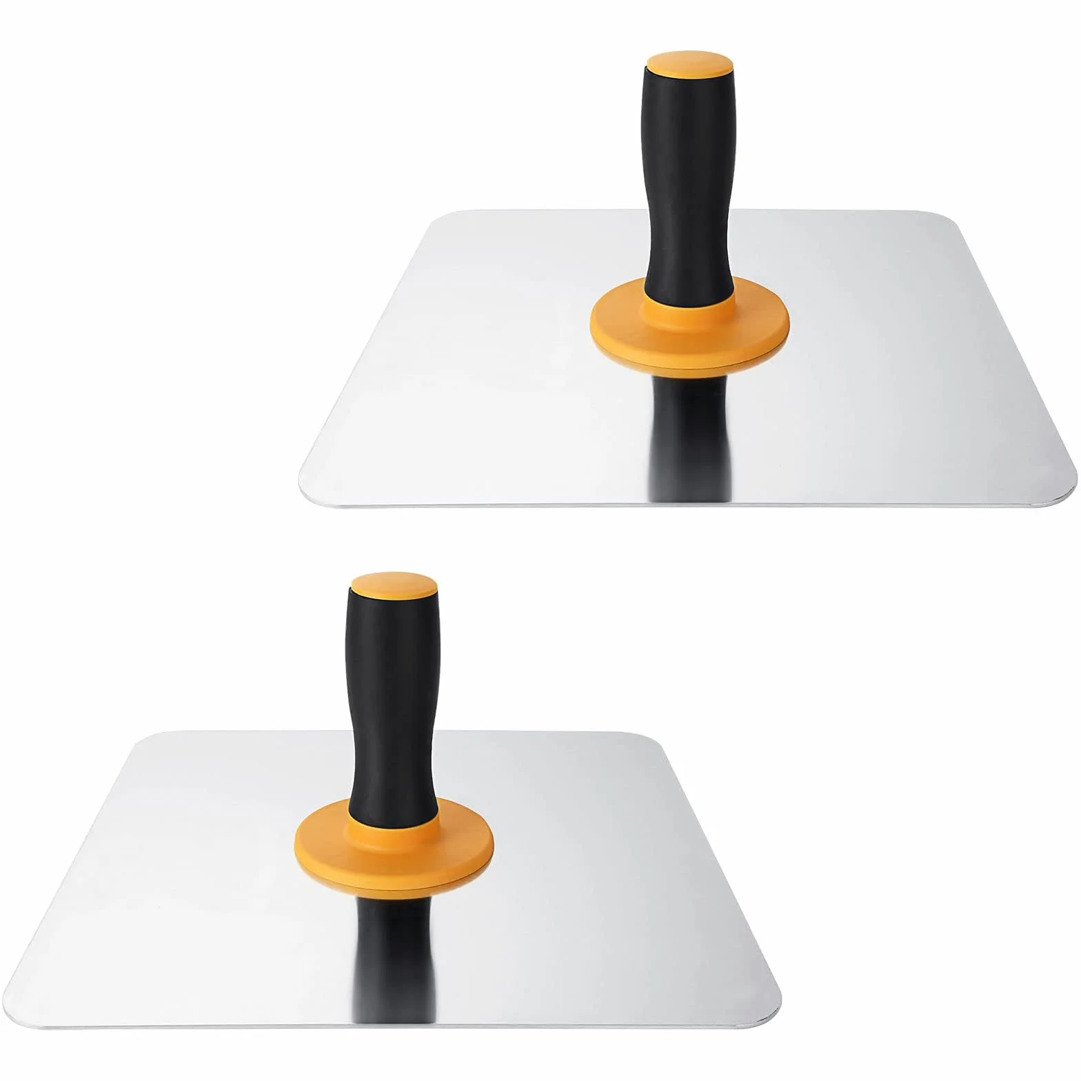 AKOLAFE 2 piezas de yeso de aluminio de halcón de yeso de 30 x 30 cm, herramientas de enlucido resistentes con mango de PET para mortero de cemento, paneles de yeso y acabado de hormigón, suministros