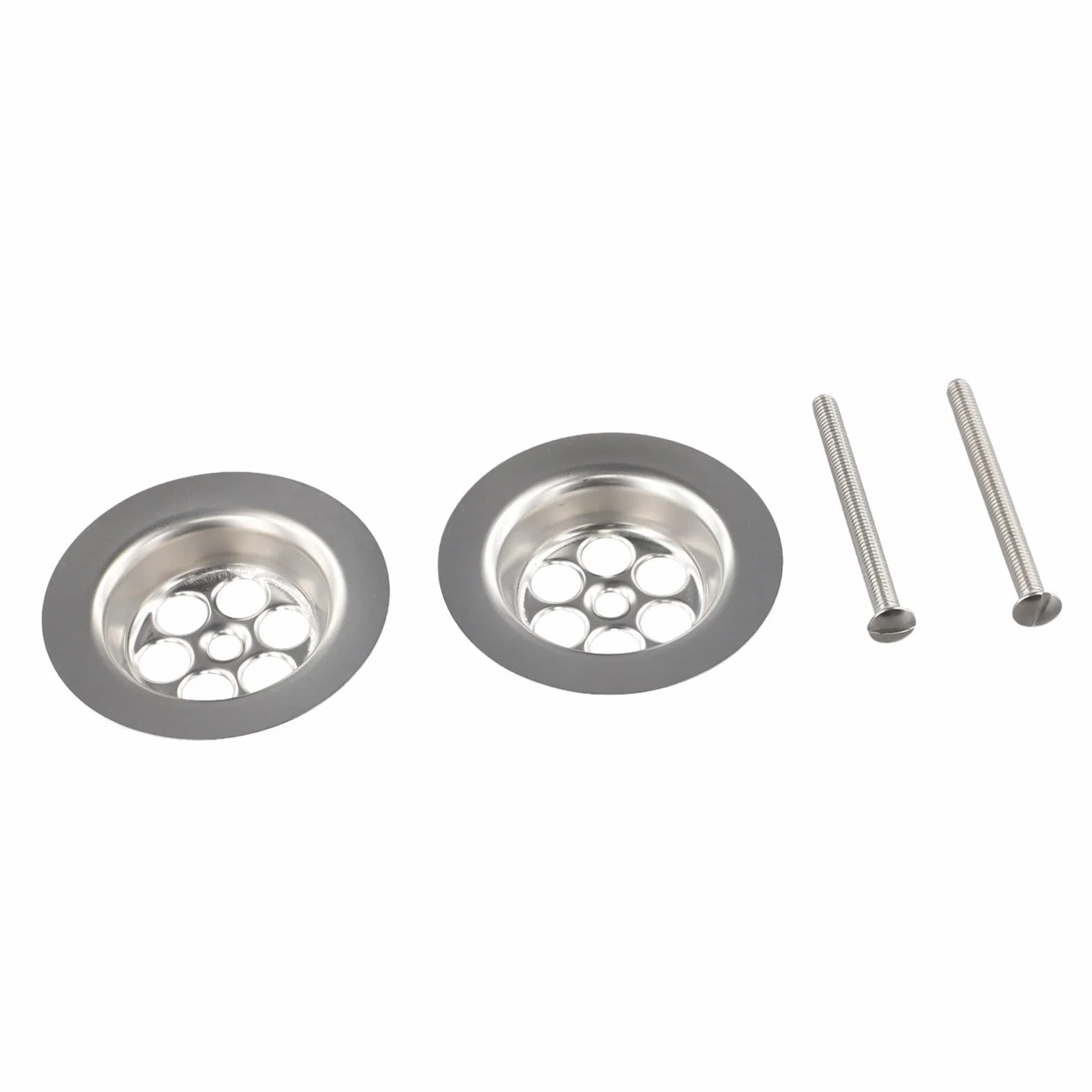 Repuesto de agujero de baño de acero inoxidable con tornillo para reparación de fugas - 2 juegos