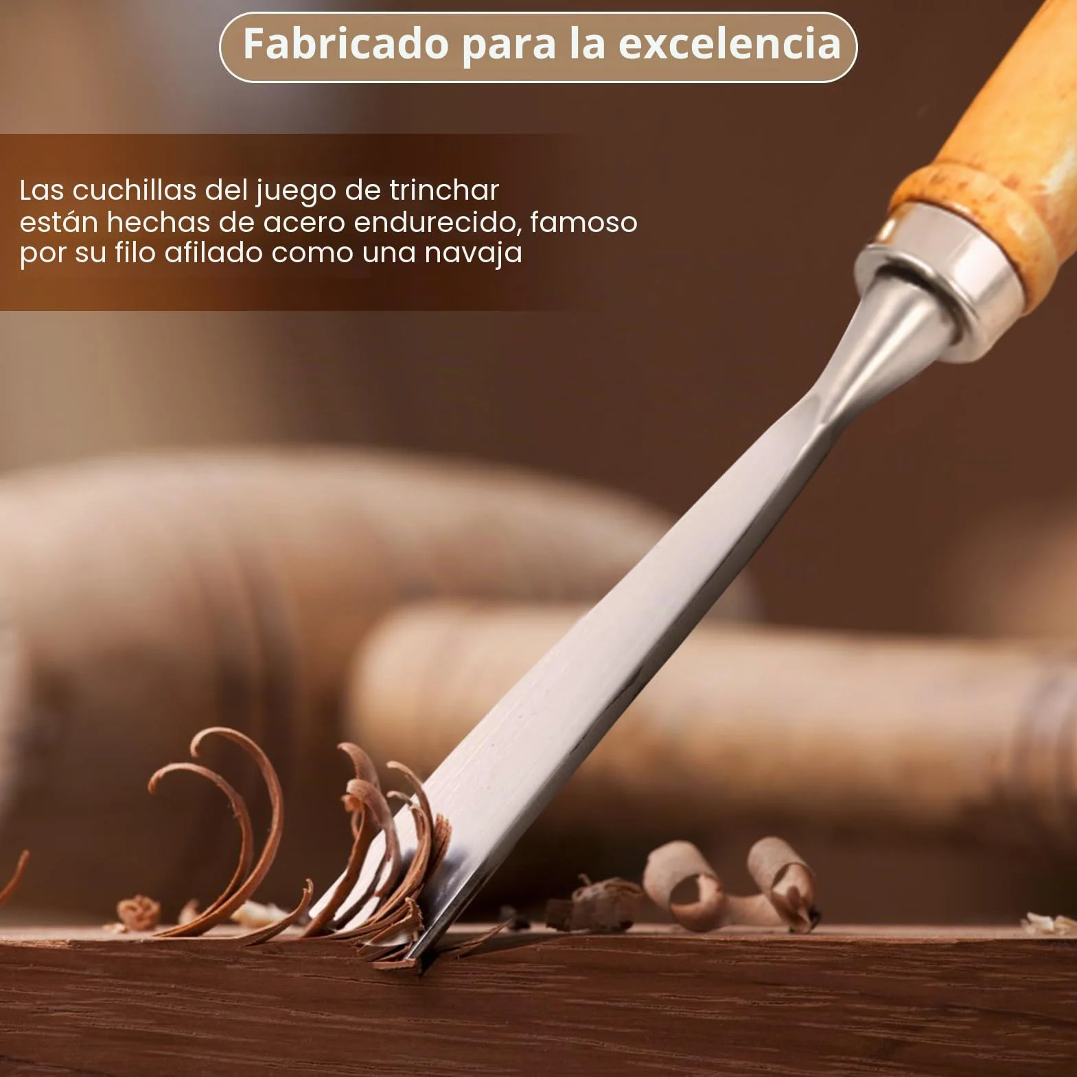 Juego de Cinceles para Madera, 12 Piezas, Cuchillo para Tallar Madera Profesional