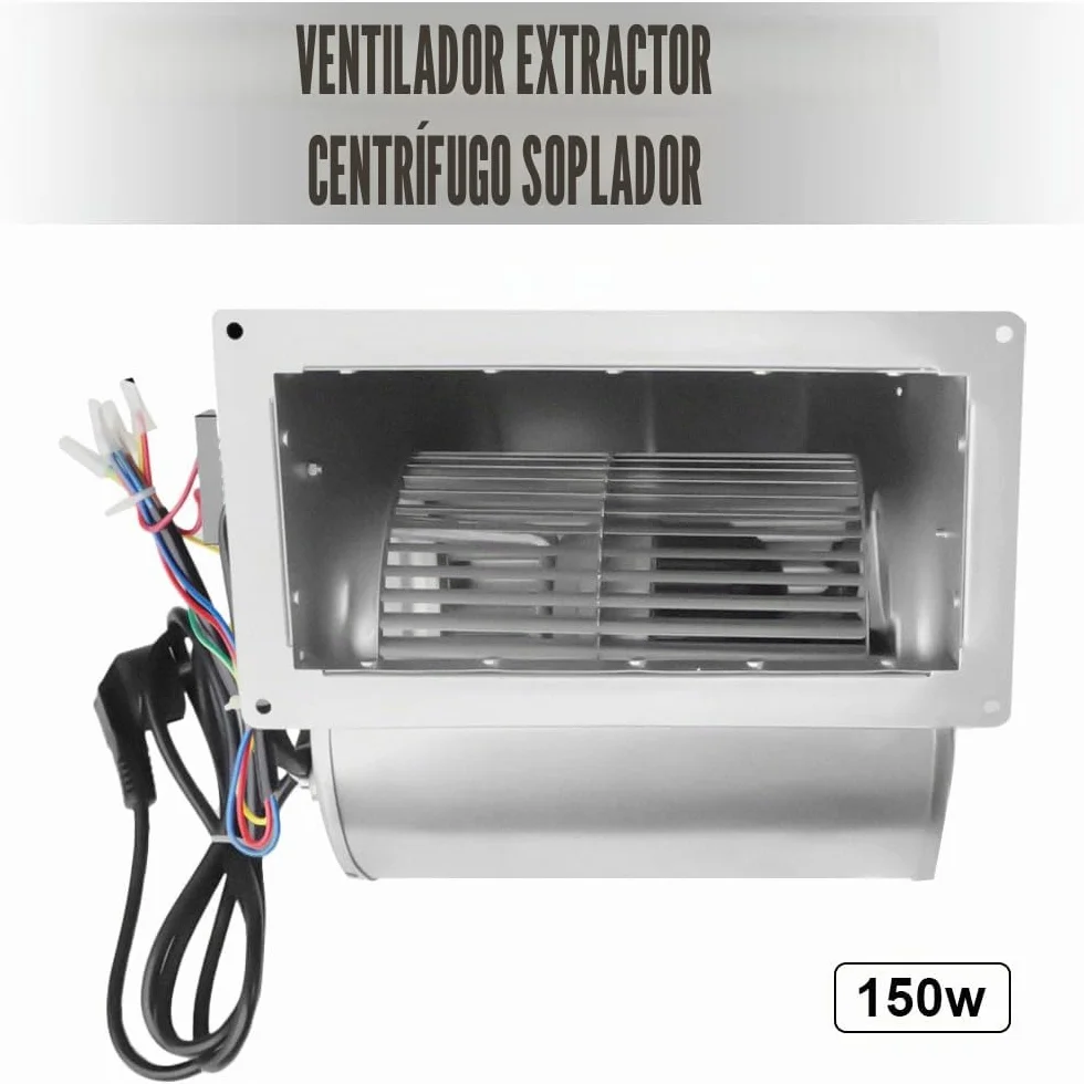 Ventilador Radial Centrífugo Industrial de 840 m3/h, 146 mm - Centrífugo a Presión para Caldera