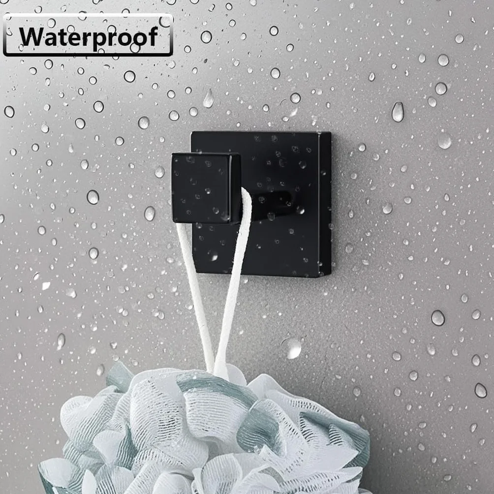 Gancho de acero inoxidable SUS 304 para albornoz, color negro mate, ganchos de pared para baño, cocina, toallas, albornoces, armarios, esponjas, para baño y hotel