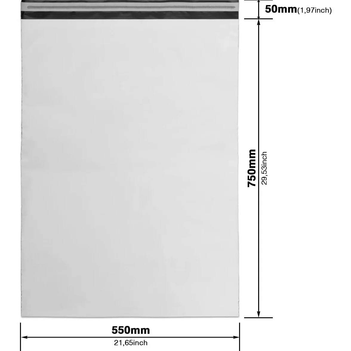 verpacking bolsas de envío de plástico 55x75 cm Blancos [tamaño y cantidad a elegir] Coex Sobres de Plástico Autoadhesivos bolsas de entrega 100 piezas