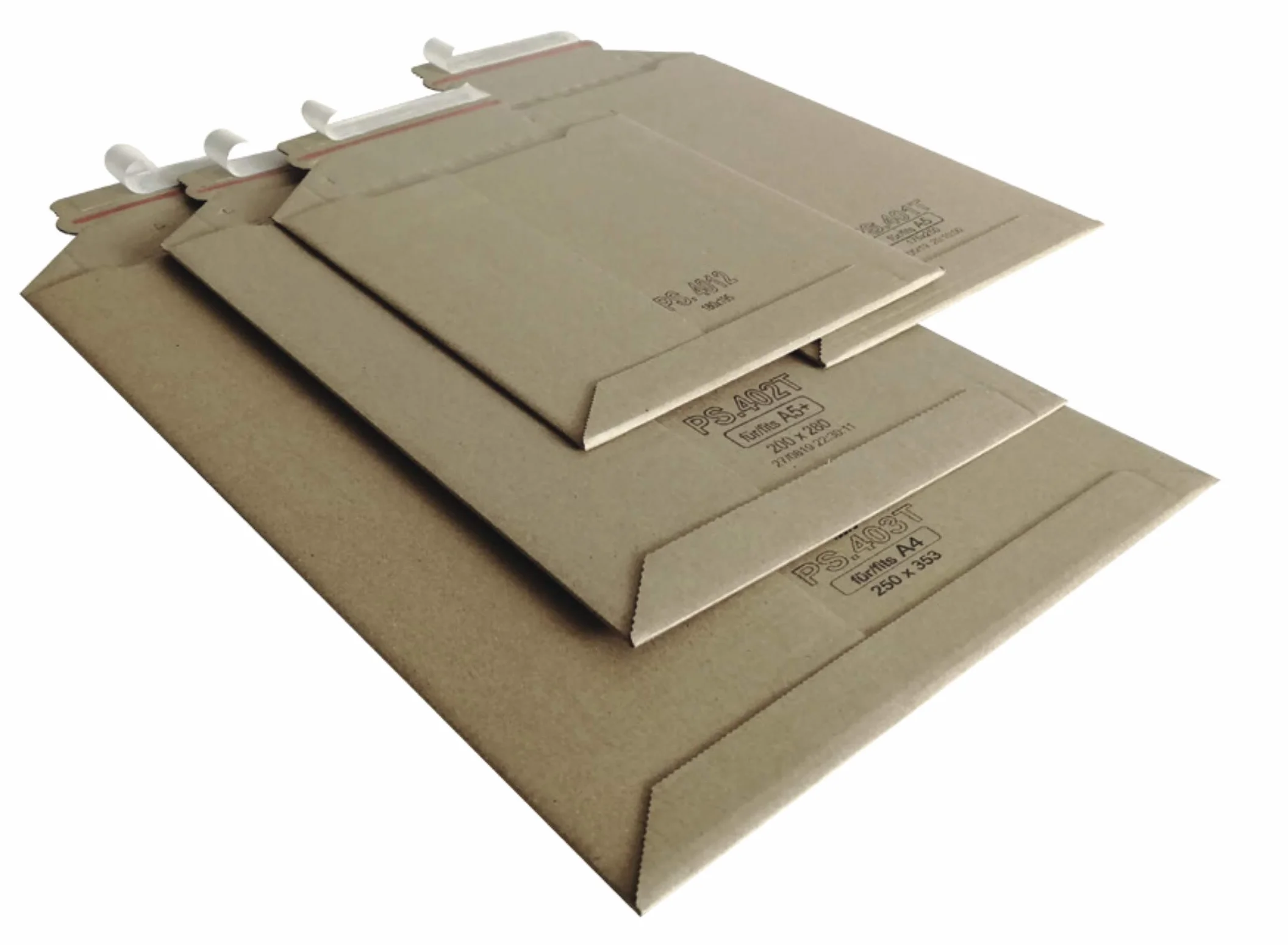 Sobres de envío premium de cartón microcorrugado Testliner DIN A3 490 x 330 mm altura de llenado 50 mm (10)