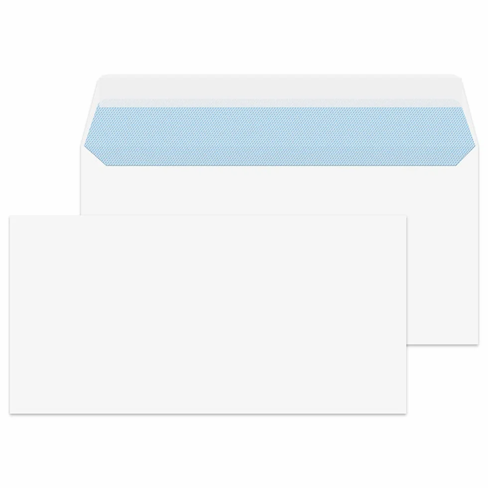 Sobre DL 110 x 220 mm 100 g/m² Cierre Autoadhesivo Blanco 500 Unidades