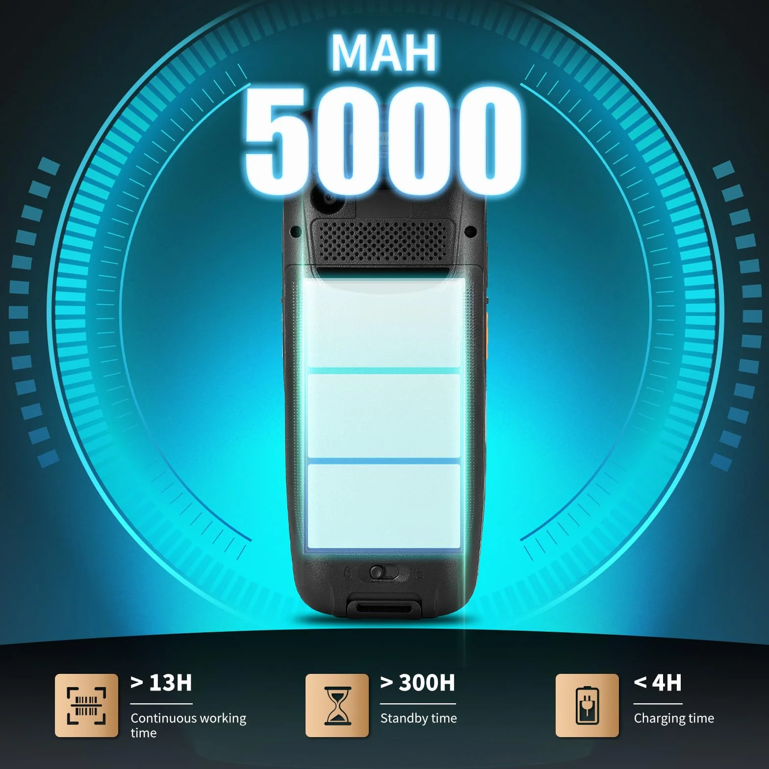 NETUM Escáner de Código de Barras Android 11, 4+64 GB, HS7 1D 2D, IP67 Q500