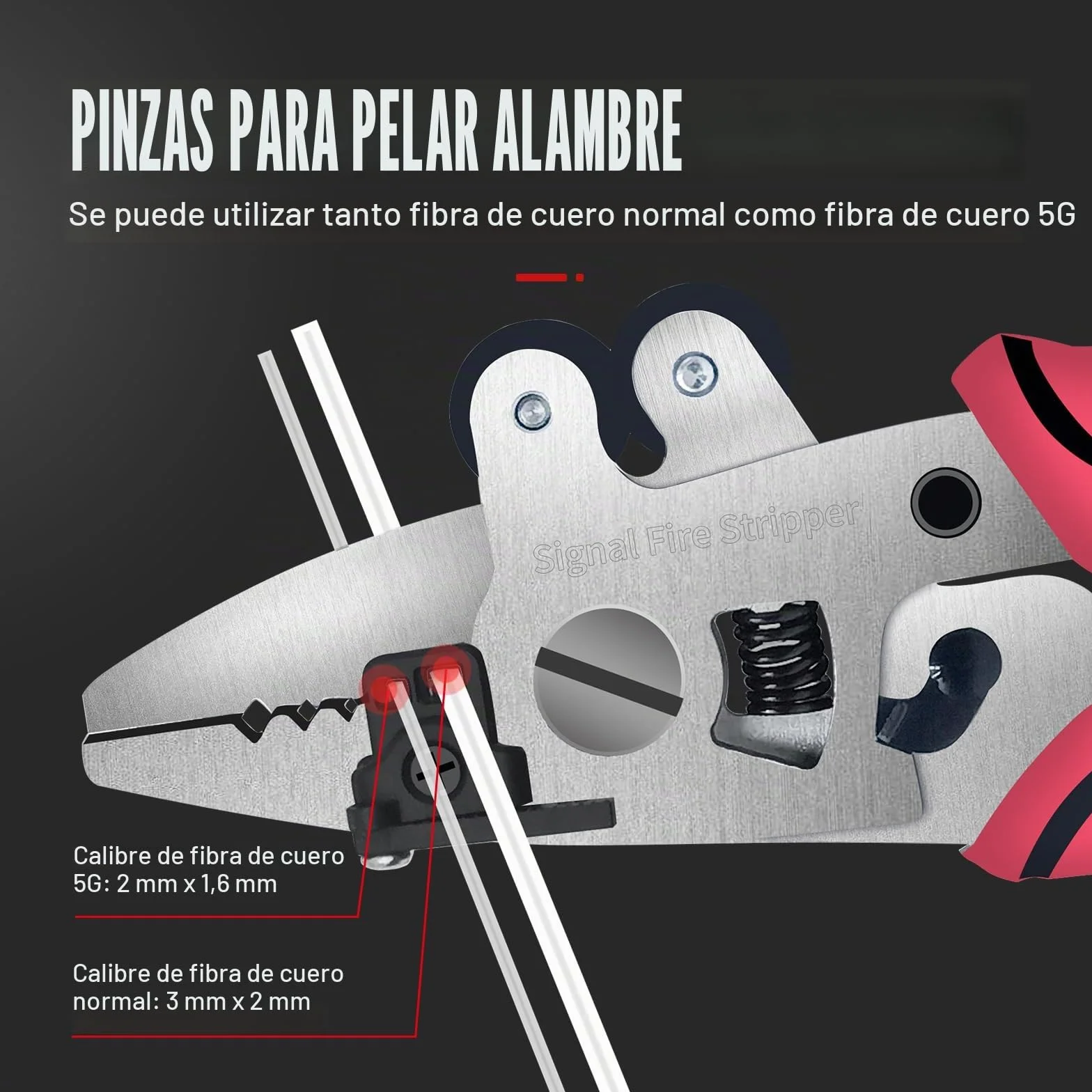Signal fire Pelacables de fibra óptica, 8 en 1 pelacables para fibra óptica, alicates cortadores Herramientas para electricistas para pelacables, pelacables para cables de fibra