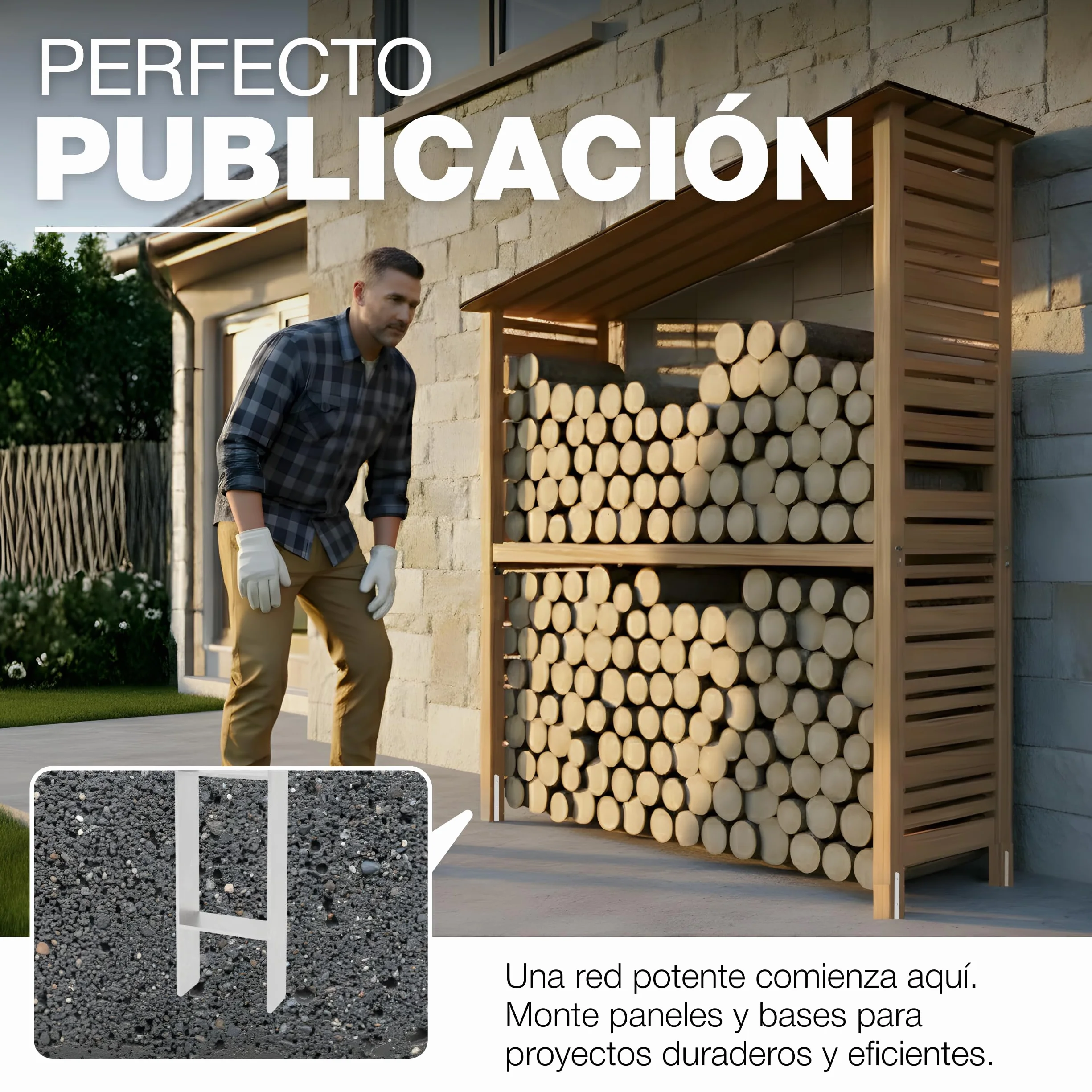 GeZu Impex Post Anchor H 71 x 400 mm Juego of 4 | Galvanizado en Caliente Anclaje Soporte para Ancla Base Elevada