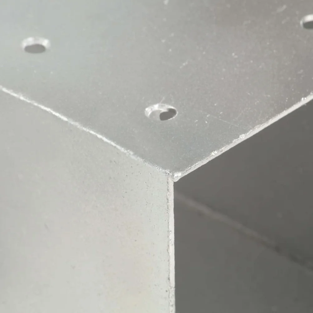 Conector de postes en forma de Y de metal galvanizado para vigas de 81 x 81 mm, galvanizado, 3 manguitos, conector de madera galvanizado en caliente para una conexión estable en el jardín y