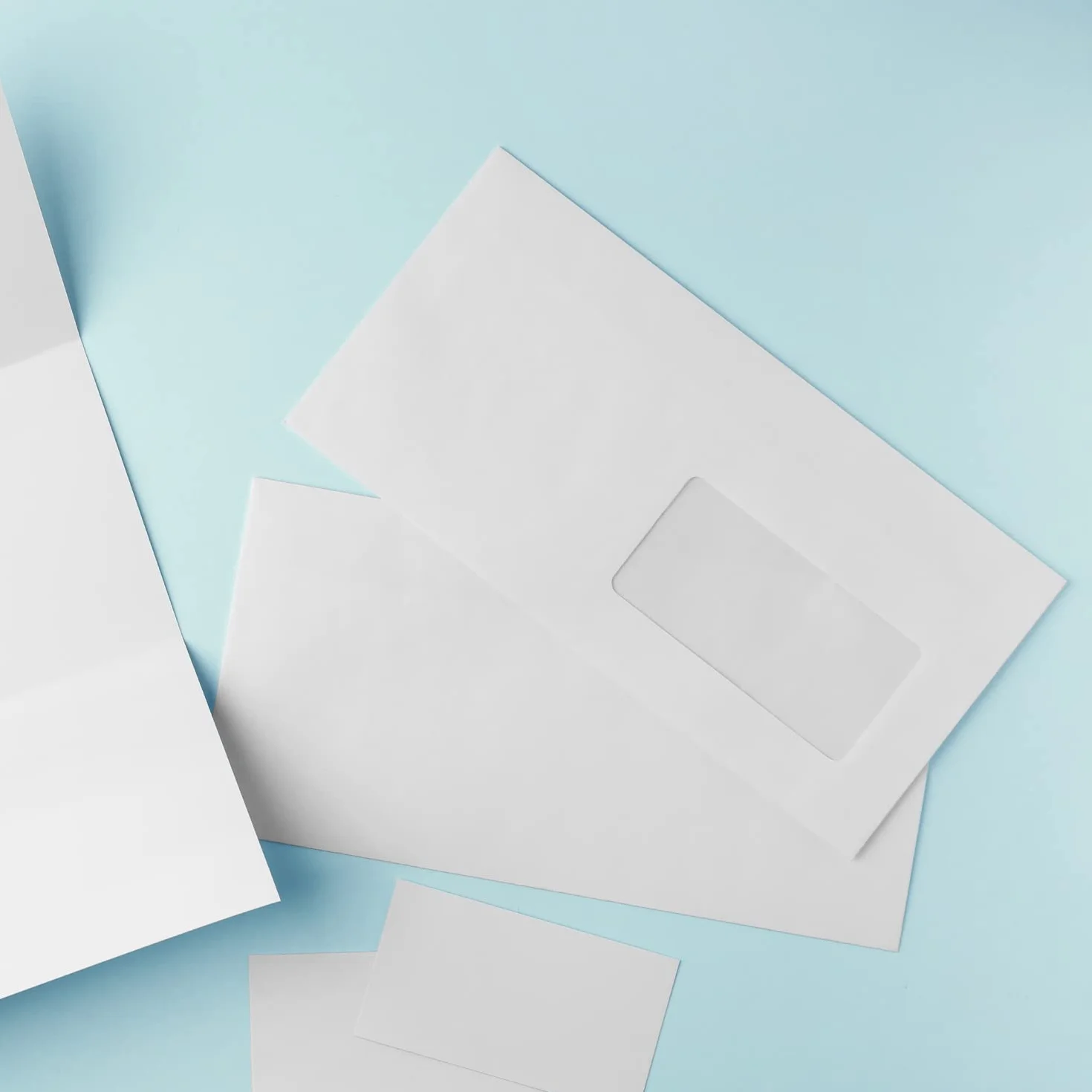 Sobres de Papel Blanco Americano Sin Ventana 225 x 115 mm 90 g/m² Cierre Autoadhesivo m-office 100 uds