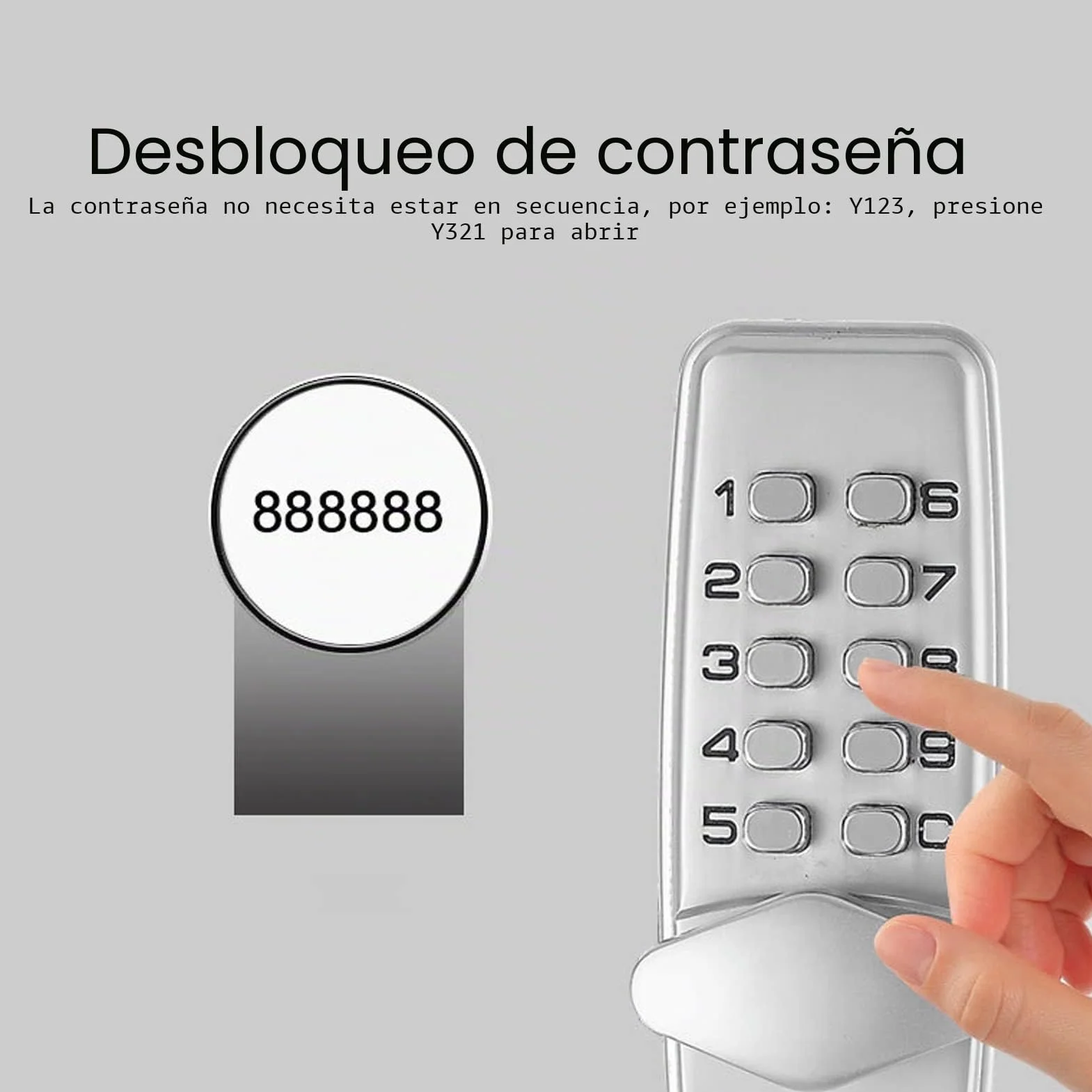 Cerradura de contraseña mecánica Multifuncional Impermeable A prueba de fuego Aleación de zinc Cerradura codificada sin llave inteligente Conjunto Cerradura de puerta combinada para oficina en casa