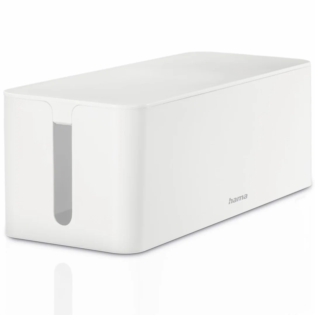 HAMA Caja Organizadora de Cables Grande Blanca para Regletas y Cables