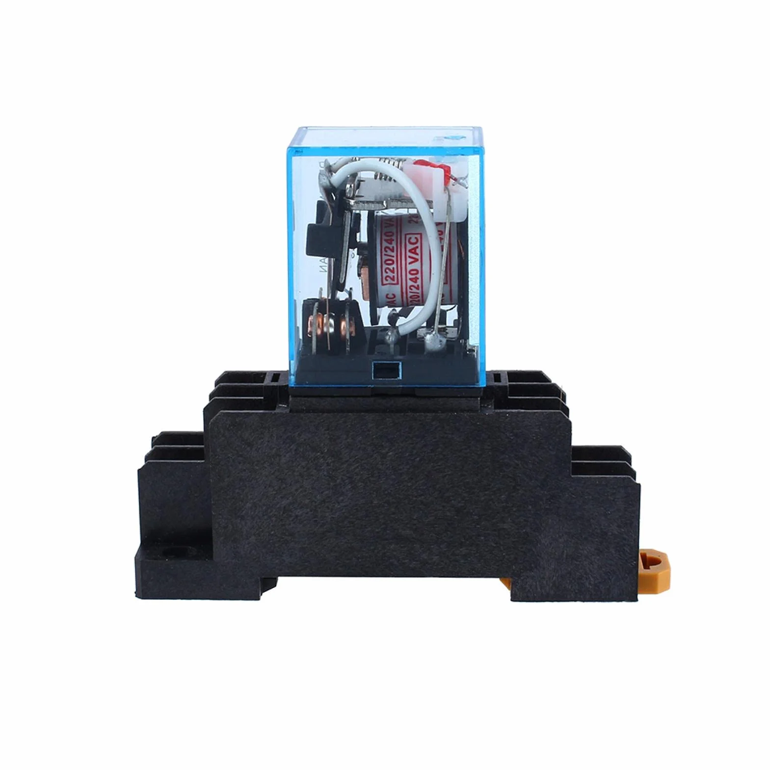 Tyenaza Rele 220V, Relé de Alimentación Electromagnético, LY2NJ AC 220V 8-Pin 10A Mini Relé de Potencia Electromagnético con Base de Enchufe, para Sistema de Control AutomáTico, Equipos ElectróNicos