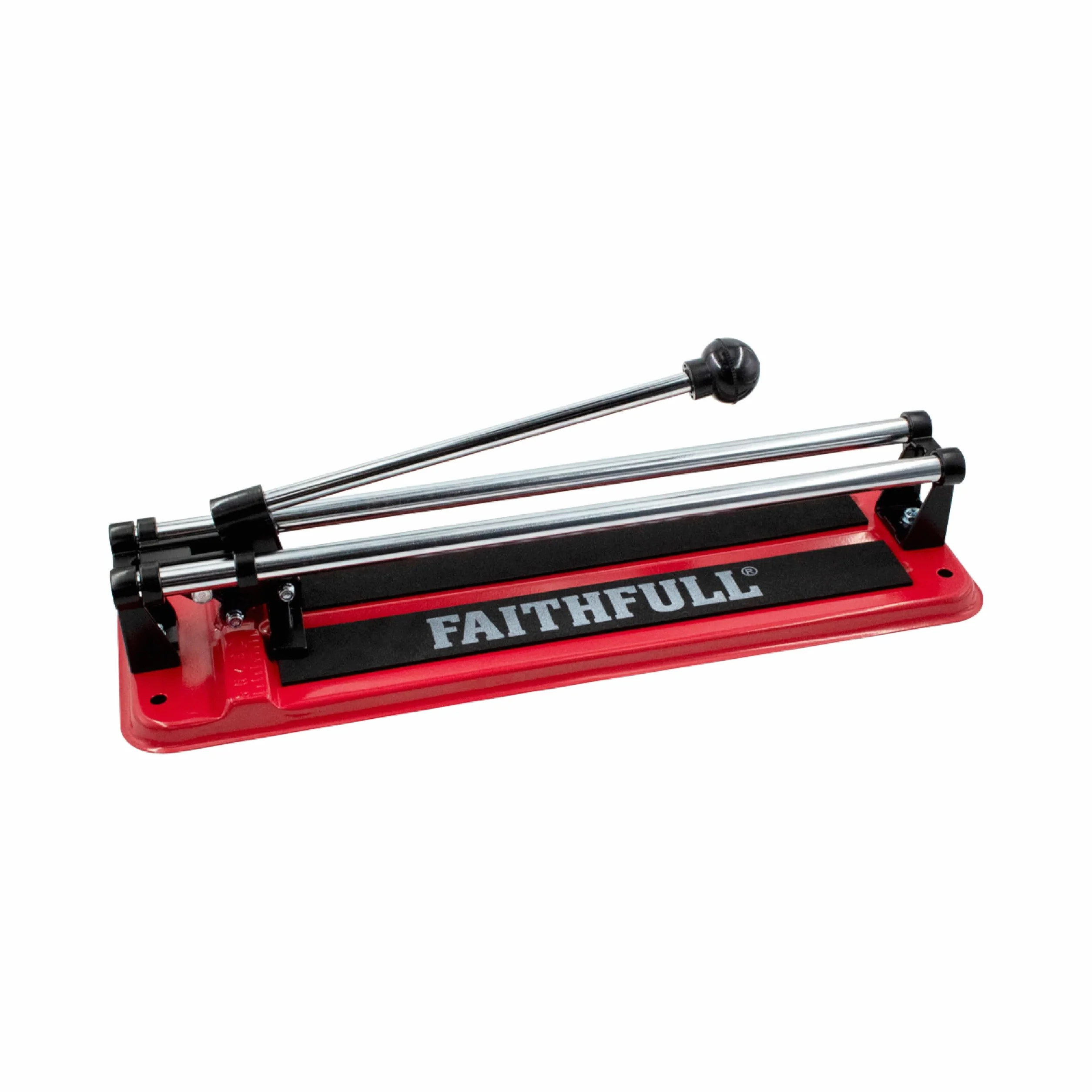 Cortadora Faithfull 300 mm - 300 mm cuadrados, 210 mm diag., 10 mm grosor | Doble riel, rueda de carburo de tungsteno, guía angular, base antideslizante para azulejos de pared, suelo y cantera