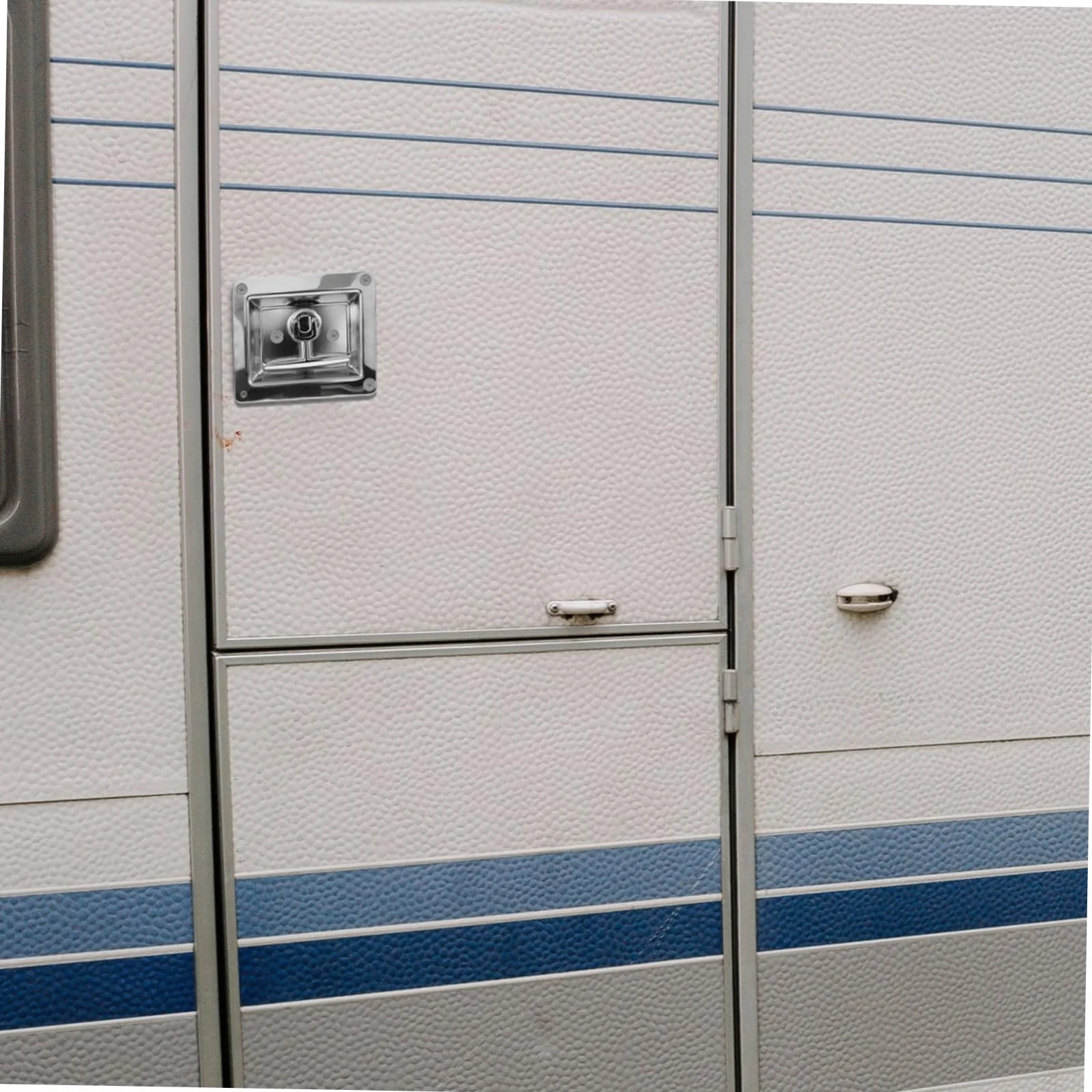 Cerradura de Caja de Herramientas para Caravana de Acero Inoxidable | Plata, Instalación Sencilla y Uso Fácil, para Remolque y Rv Cierre Seguro