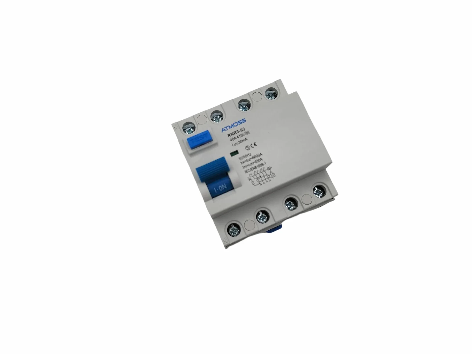 Interruptor diferencial superinmunizado SI, 30 mA, 4P, 40 A, Clase A y 6kA RASMACOR