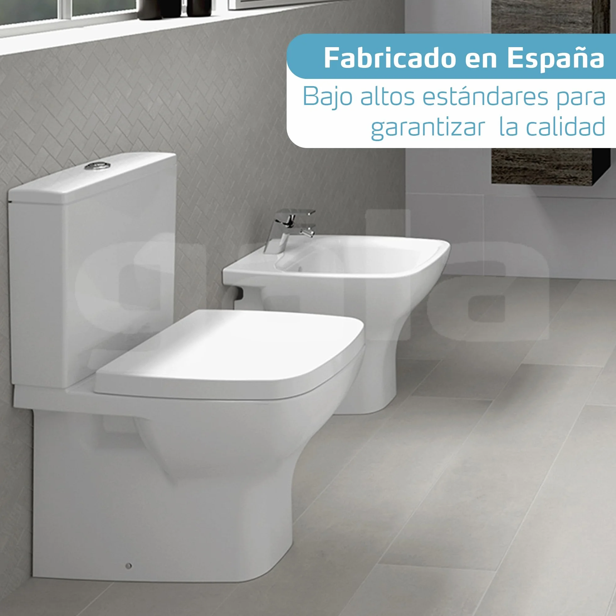 Gala Nila – Asiento Fijo para el Inodoro, Incluye Kit de Fijación y Bisagras de Acero Inoxidable, en Forma D, Color Blanco, Medidas 37.4 x 4.8 x 47.4 cm – Modelo G5138201