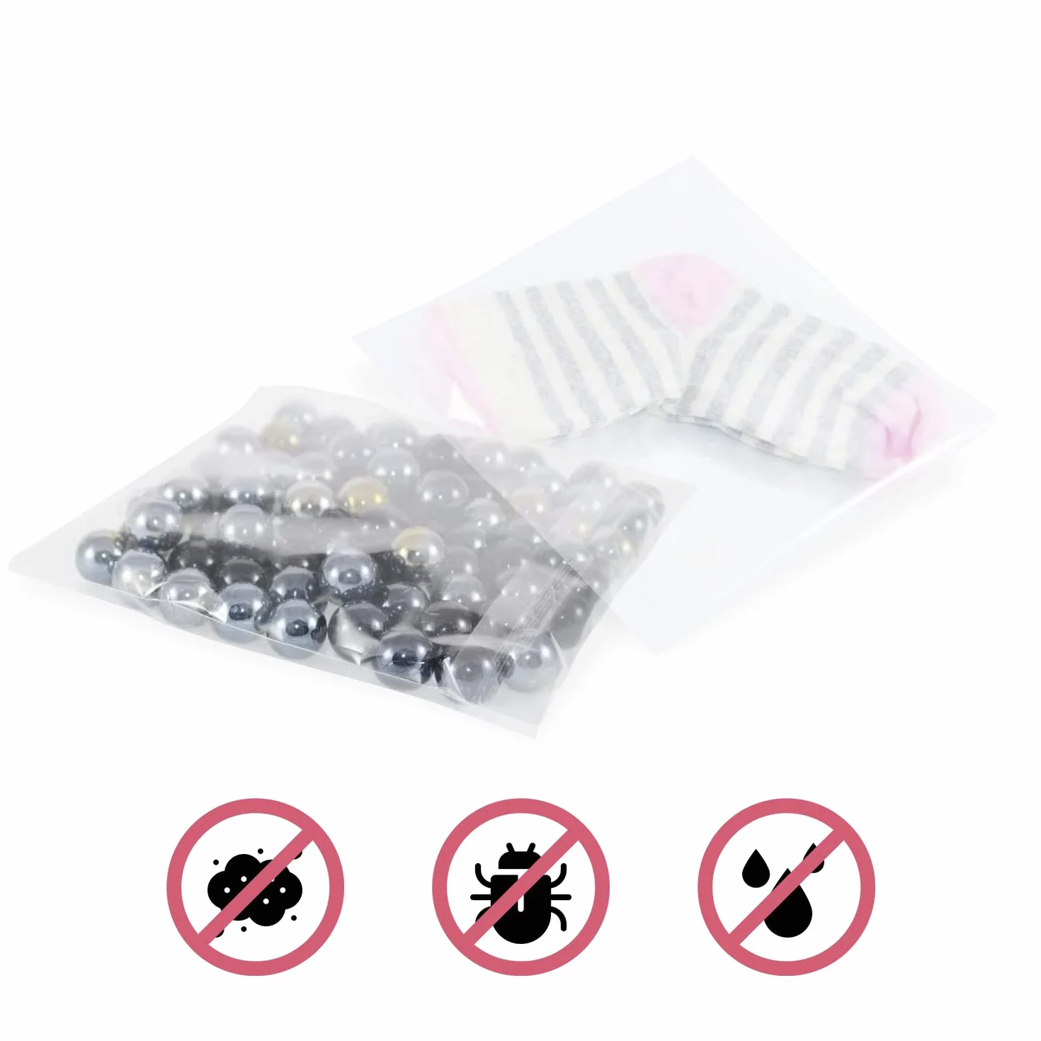 Netuno 500 bolsas transparentes 12,5 x 17 cm solapa de 3 cm con cierre autoadhesivo reutilizables bolsas de plástico PP para dulces regalos joyería golosinas fotos ropa pendientes alimentos libros