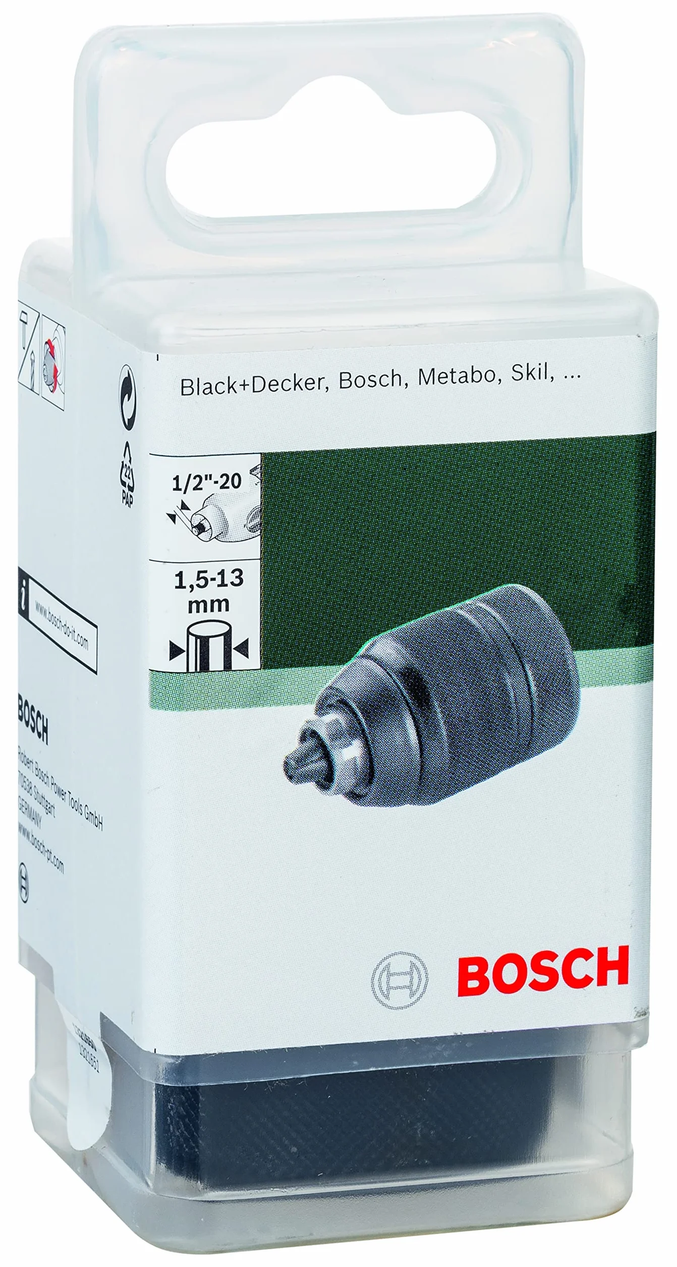 Bosch Home and Garden 2609255704 - Portabroca (tamaño: 1.5-13mm)
