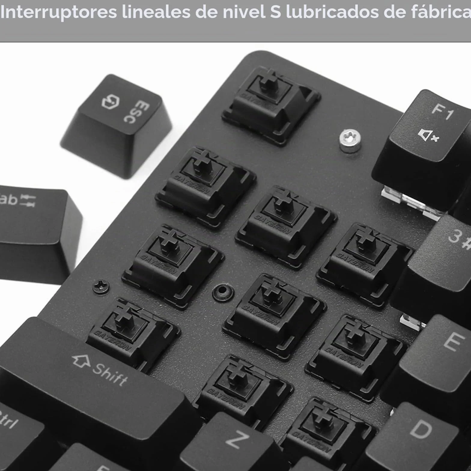 kutethy Gateron Oil King - Interruptores lineales prelubricados de 5 Pines para Teclado mecánico (36 Unidades, Oil King)