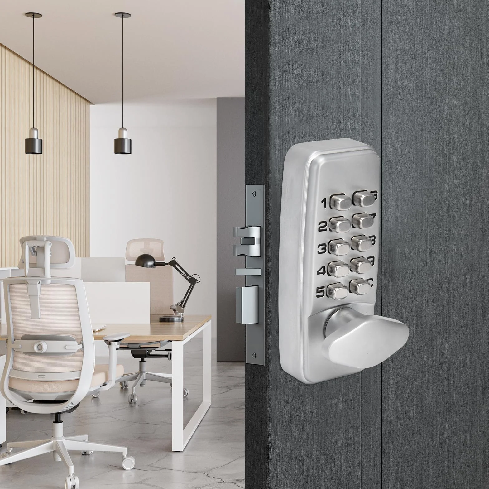 Cerradura de contraseña mecánica Multifuncional Impermeable A prueba de fuego Aleación de zinc Cerradura codificada sin llave inteligente Conjunto Cerradura de puerta combinada para oficina en casa