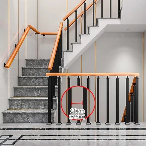 Ejes de barandilla de metal ajustables, balaustres cuadrados modernos de 270° para interiores y exteriores, terraza, porche, hormigón y escalones de madera