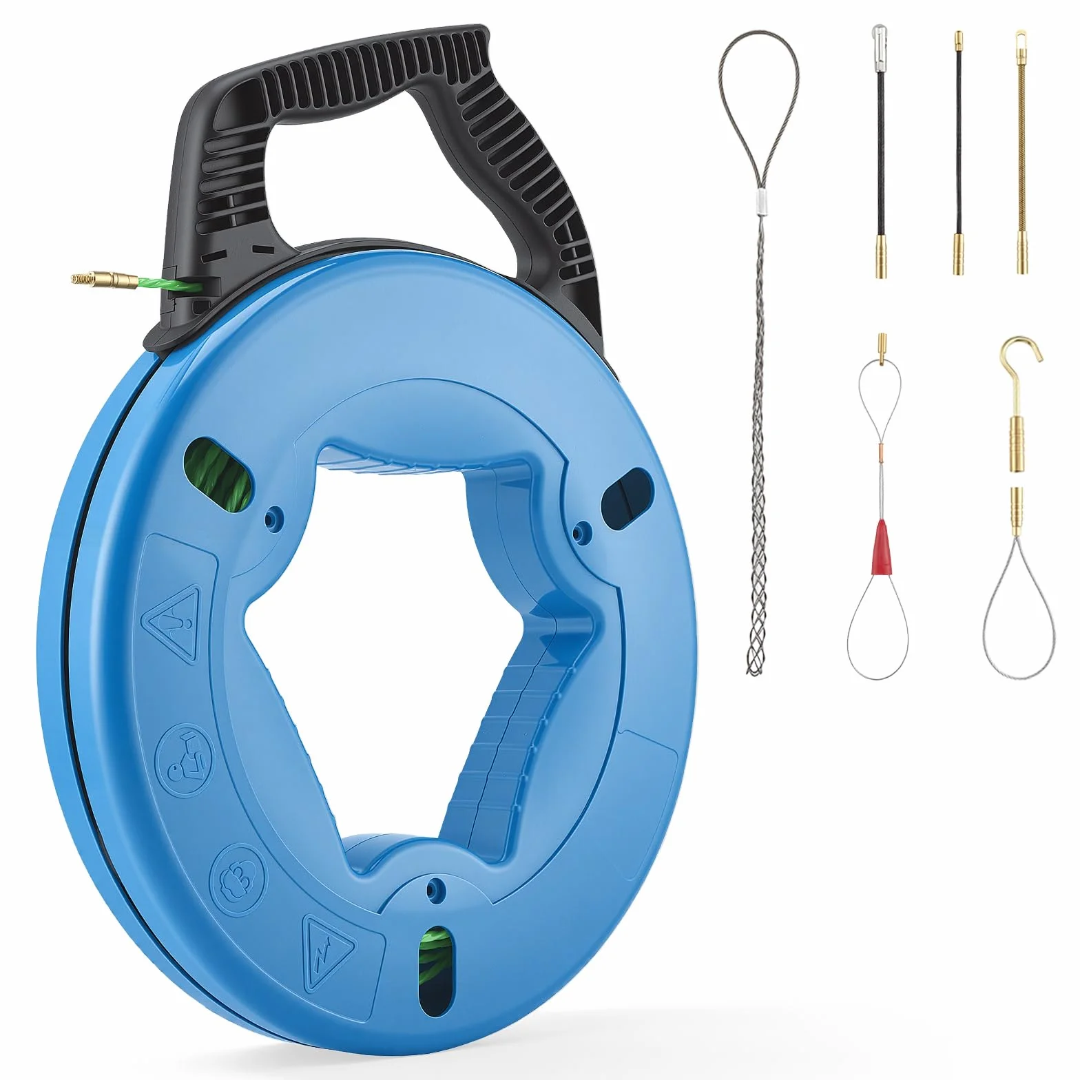 Guia Pasacables 30m 4,5mm, Ayuda de retracción para astillero, Cinta retráctil Guia Pasacables Trenzada Profesional ayuda a tirar cables taller y jardín – Sistema antideslizante ligero