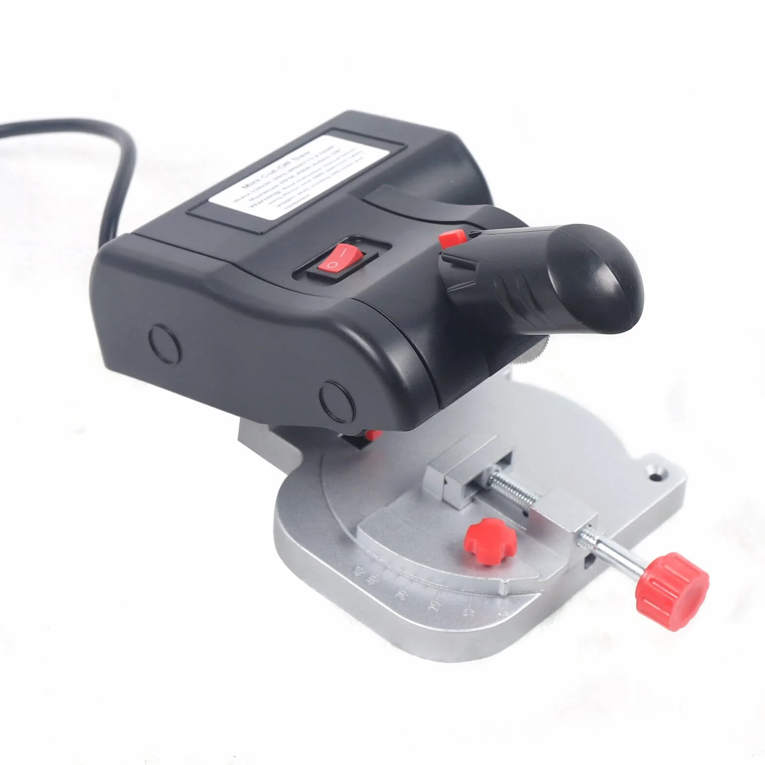 Mini Sierra de Inglete Eléctrica - 4500 Rev/Min, 45 Grados, Soporte Ajustable - Corte de Madera y Metal Hasta 12 mm de Grosor - Hoja de Acero