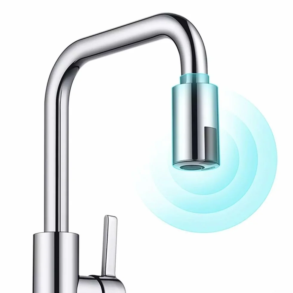 Adaptador automático de Grifo con tecnología de Sensor infrarrojo para conservación de Agua, Recargable por USB, pulverizador Inteligente sin Contacto