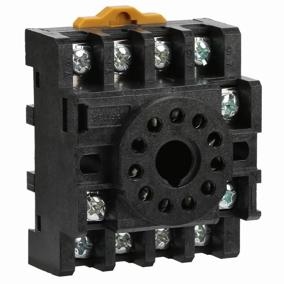 PF113A Enchufe de la Base del Relé de Potencia del Zócalo del Soporte del Relé de 11 Pines JQX-10F JTX-2C
