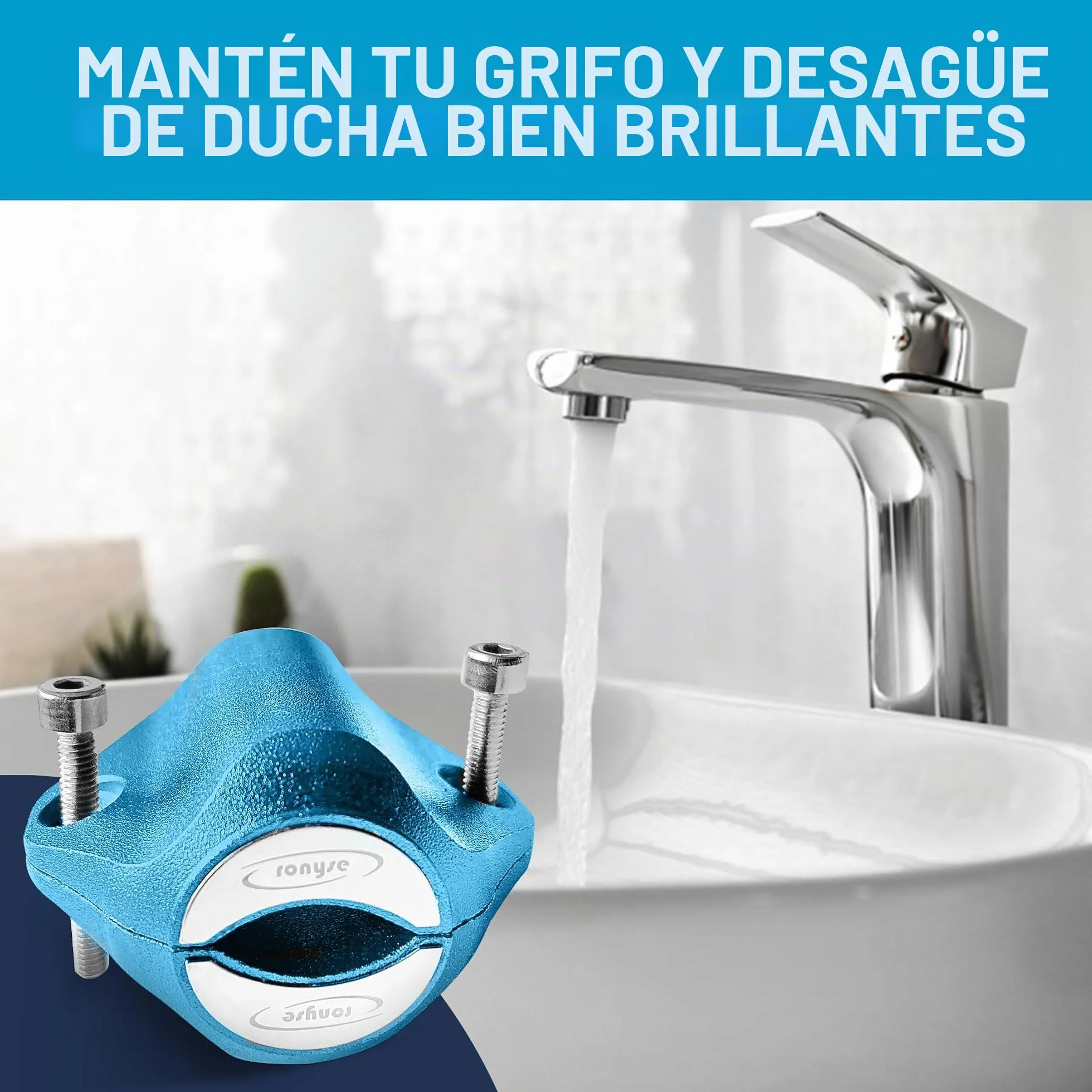 Ablandador de agua magnético - Imán profesional para ablandar el agua - Descalcificador de agua - Azul - Antical