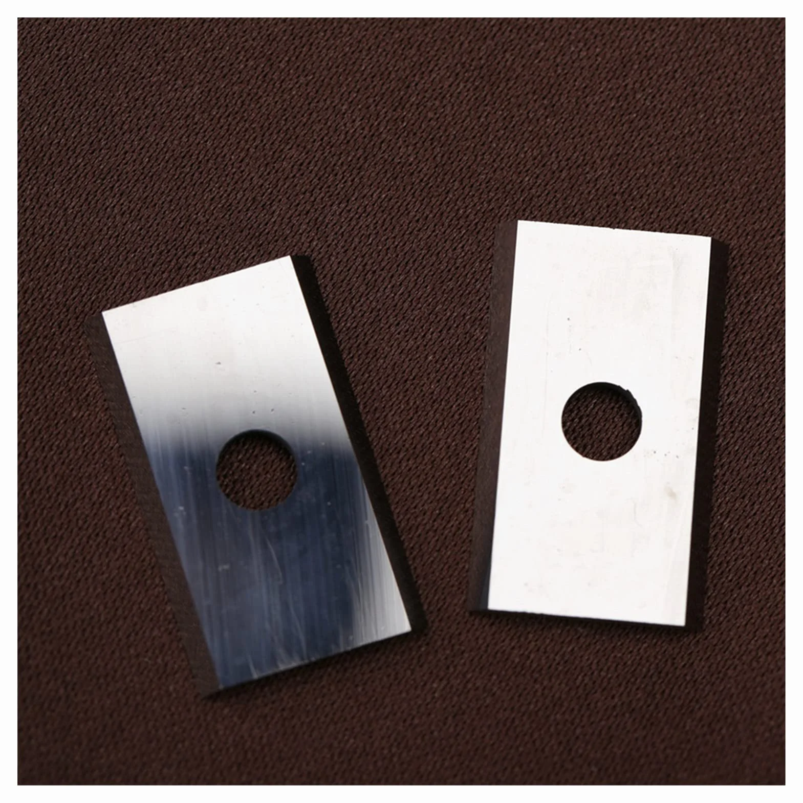 Tipo de swing tipo multifunción 10 Herramientas de cuchilla de carburo sólido rectangulares de 20 mm (20 mmx12mmx1.5mm) con 2 orificios y 4 cuchillas para herramientas de torneado en madera áspera