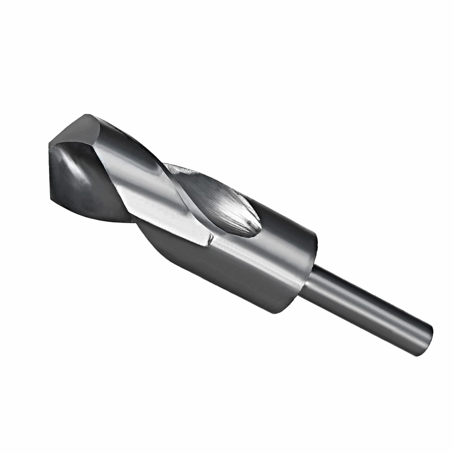 Reducido Vástago Taladro, 32mm Corte Filo 1/2" Vástago, Nitruro Recubierto Alto Velocidad Acero 6542 Torsión Taladro Brocas - (Aplicaciones: para Inoxidable Acero Metal Madera)