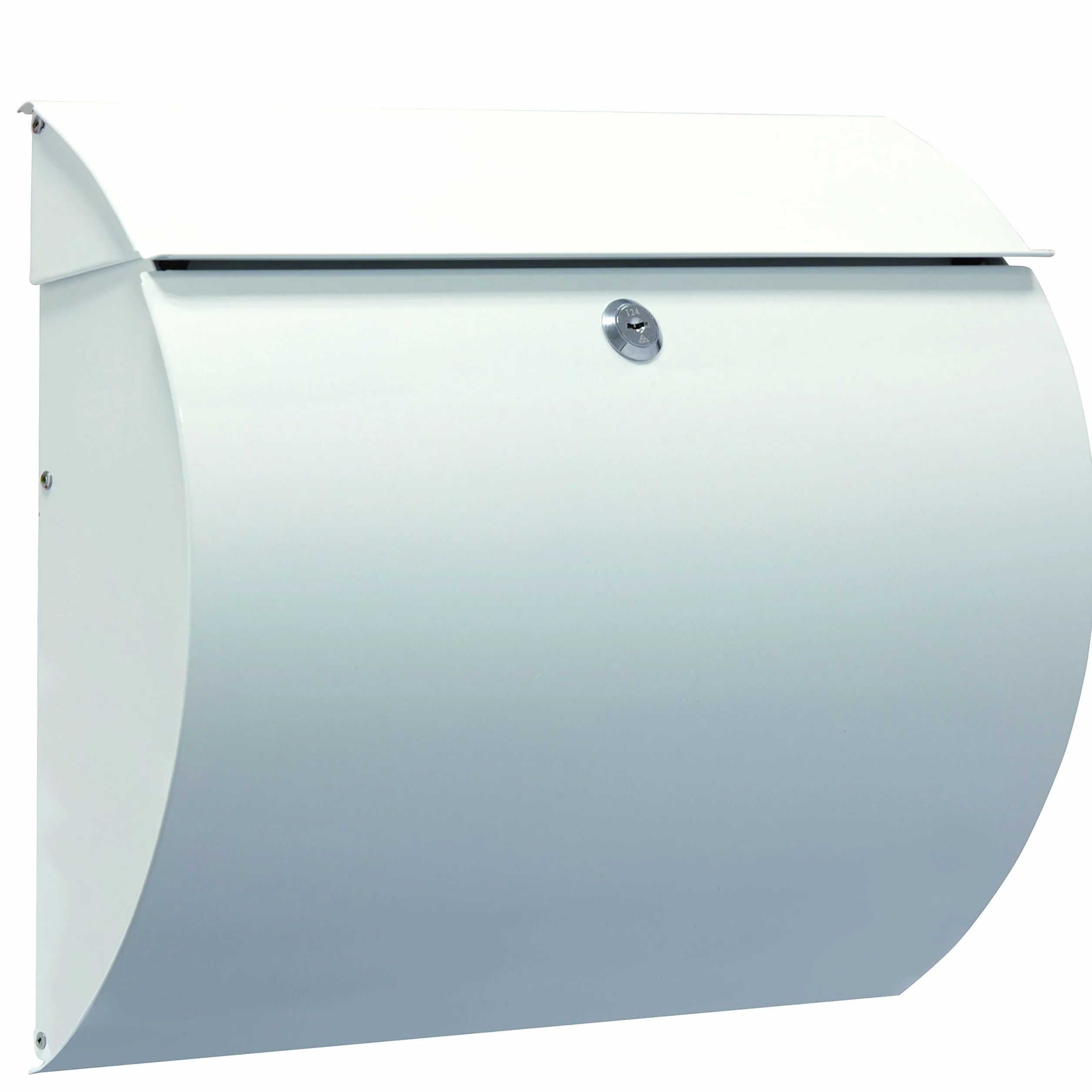 ARREGUI Aura E5401 Buzón Exterior de Acero, Tamaño L (Revistas, Sobres C4), Gran Capacidad, Buzón de Correo Grande, Buzón de Pared Moderno, Antilluvia, Fácil de Instalar, Blanco