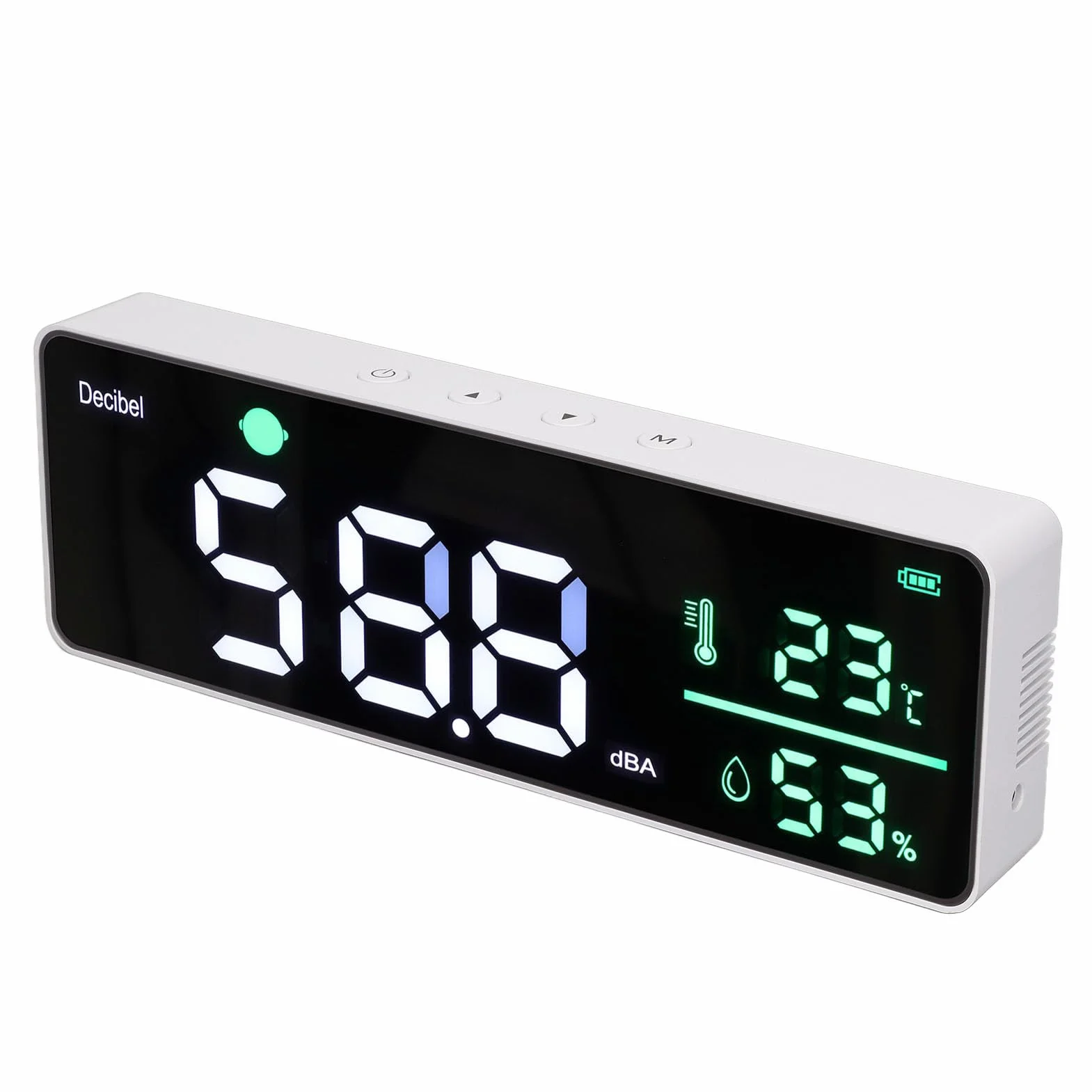 Medidor de Ruido Brillo Ajustable Multifunción Alarma de Pared Pantalla Clara Precisa con Cable USB