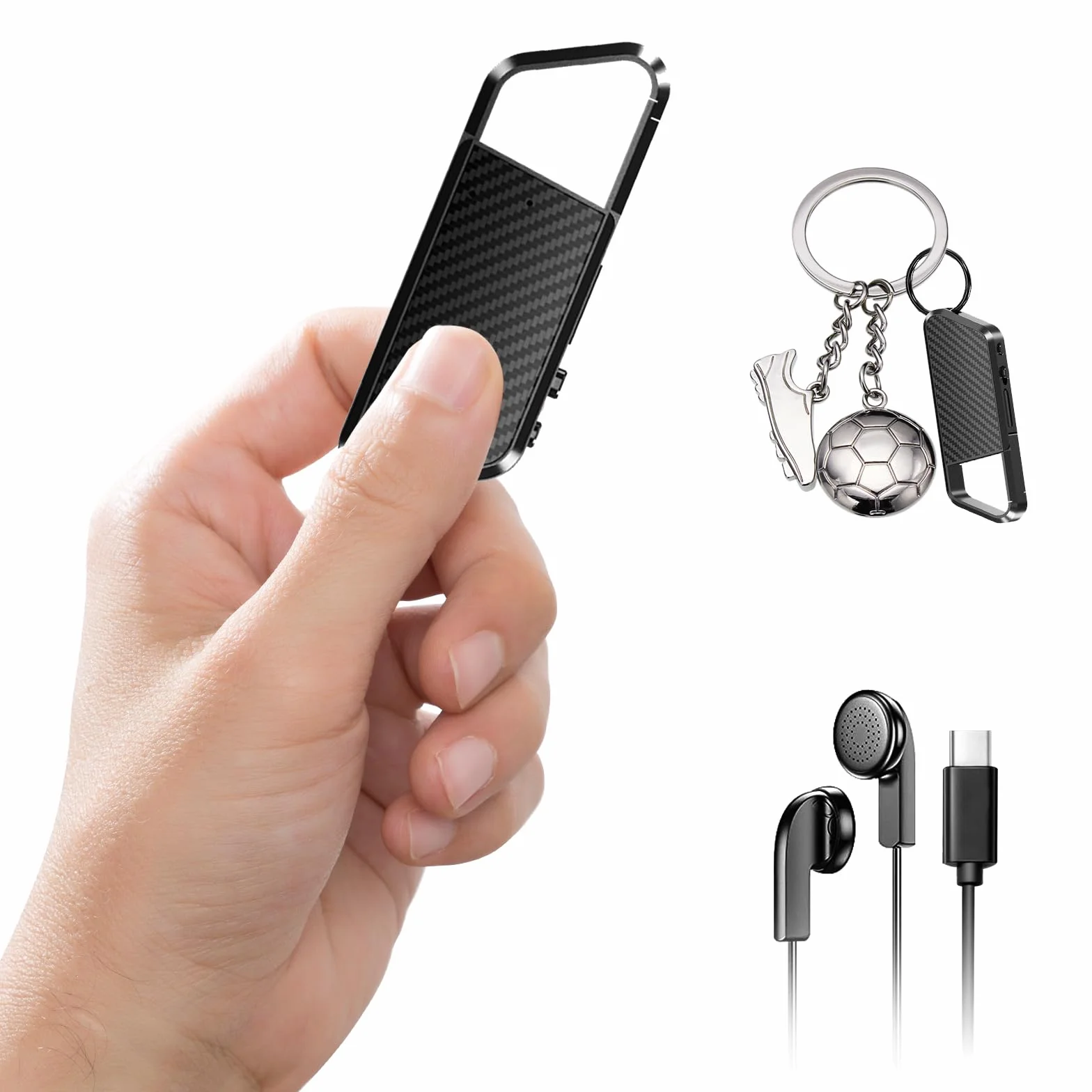 Grabador de Voz 72GB con Reconocimiento de Voz, DSP5.0, OTG, 6800h para Reuniones