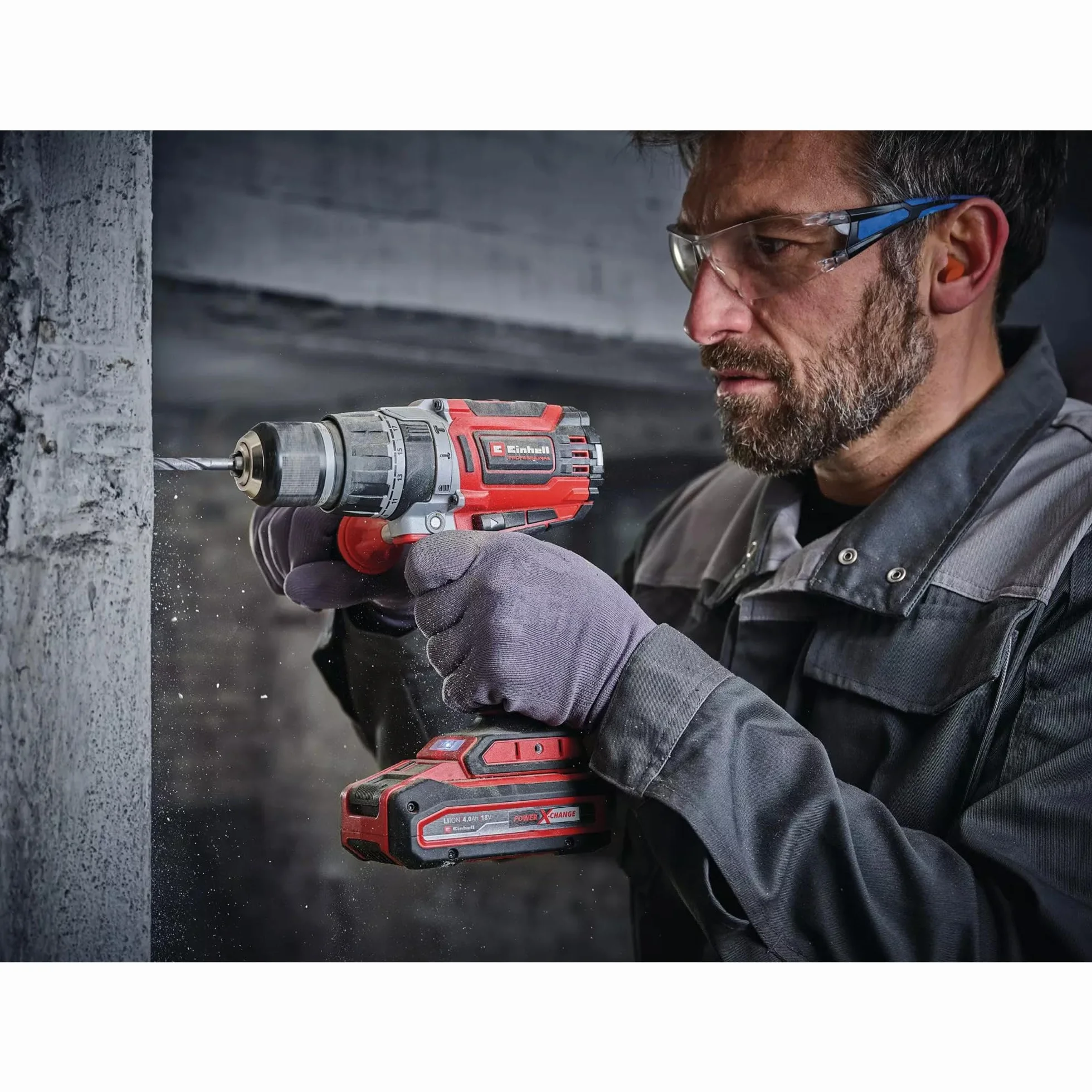 Einhell Professional Taladro percutor con batería TP-CD 18/70 Li-i BL-Solo Power X-Change (18 V, sin escobillas, 70 Nm, func. de perfor. por percusión, portabrocas de 13 mm, 2 velocidad, sin batería)