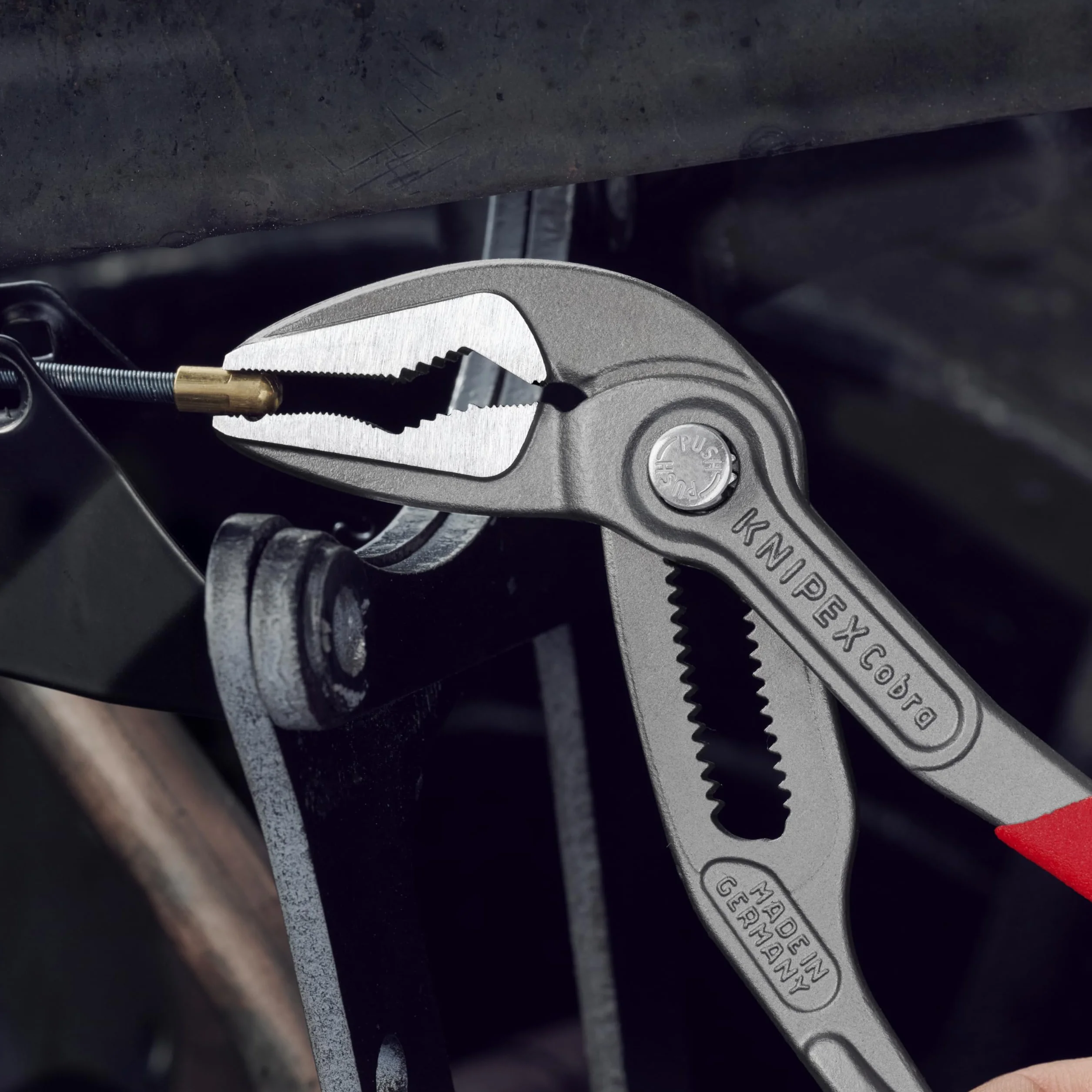 KNIPEX Cobra ES Tenaza de agarre pico loro extra esbelta Mangos plasticos por inmersión antideslizantes 180 mm, 87 51 180