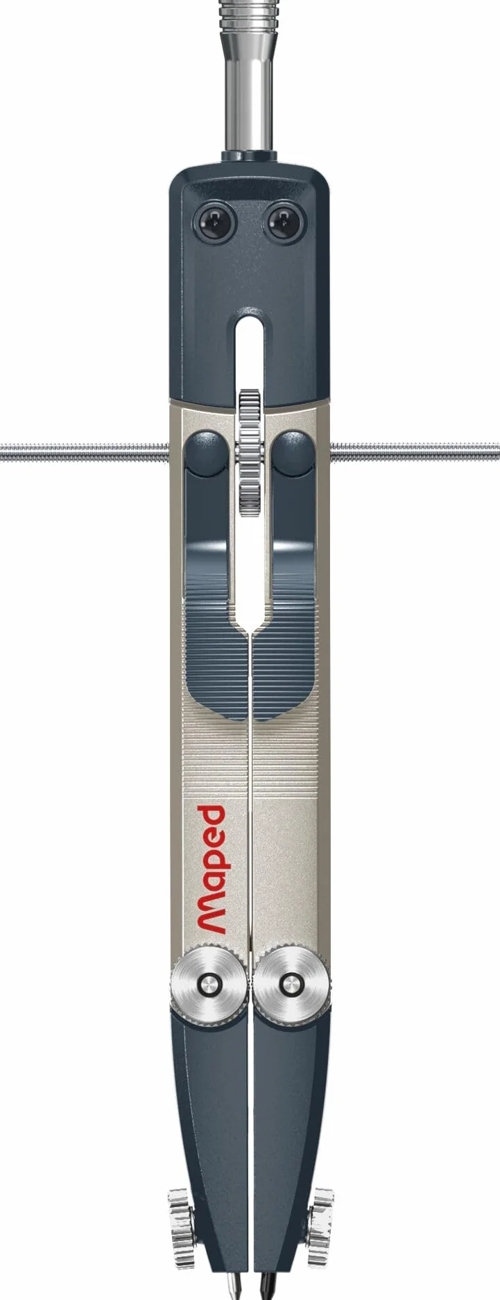 Maped Compás Técnico de Metal n°421 Ajuste Rápido con Palanca Tornillo Micrométrico Precisión y Robustez Estuche Incluido