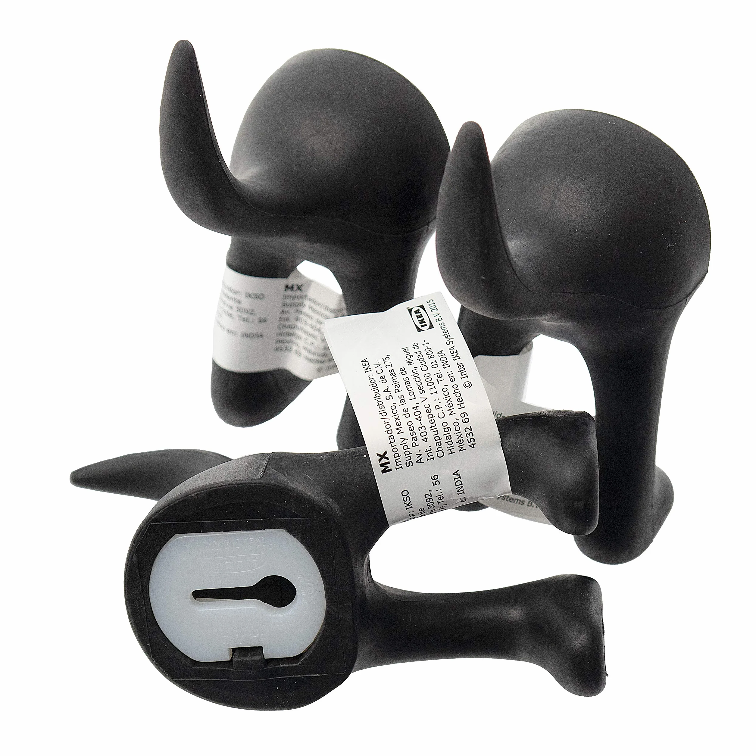 Ikea - Juego de 3 ganchos para colgar en la pared con diseño cola de perro para colgar abrigo, sombrero, llavero
