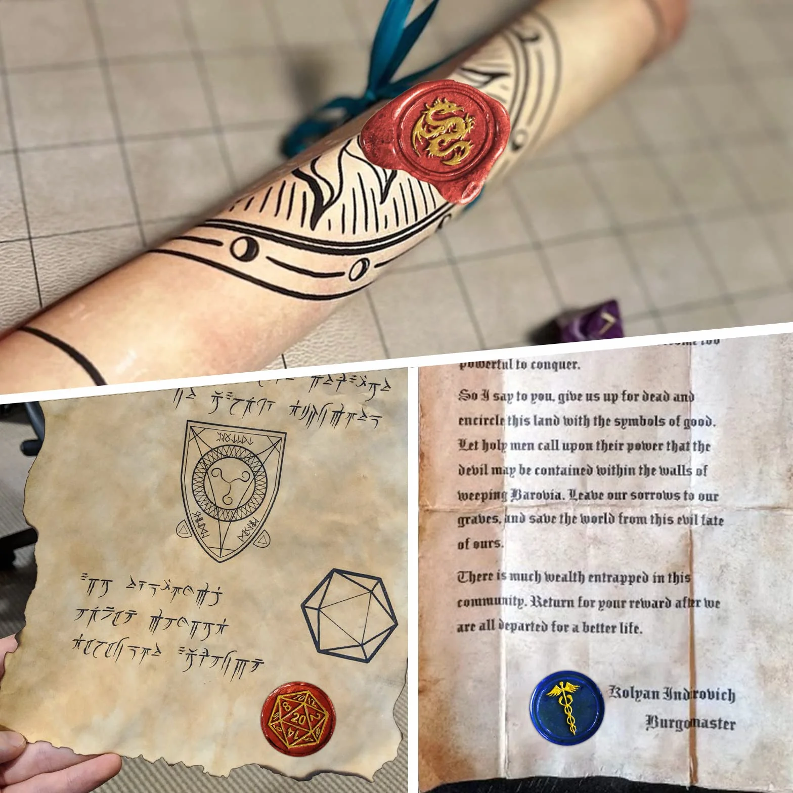 DND - Juego de sellos de cera para mazmorras y dragones