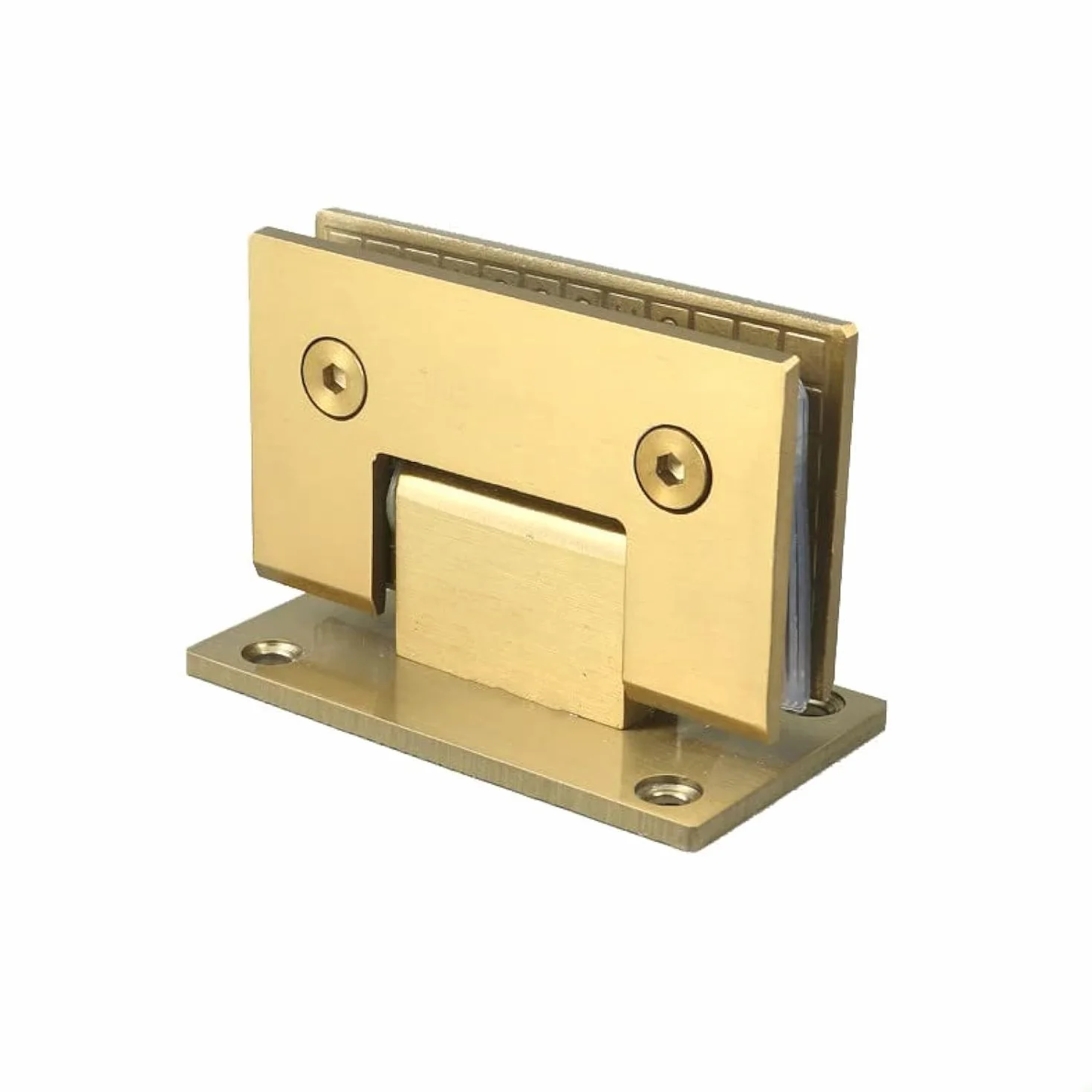 WANLIAN Heavy Duty 90 Degree Glass Door Armario escaparate Gabinete Abrazadera Puertas de ducha de vidrio Bisagra Piezas de repuesto de pared a vidrio (titanio dorado)