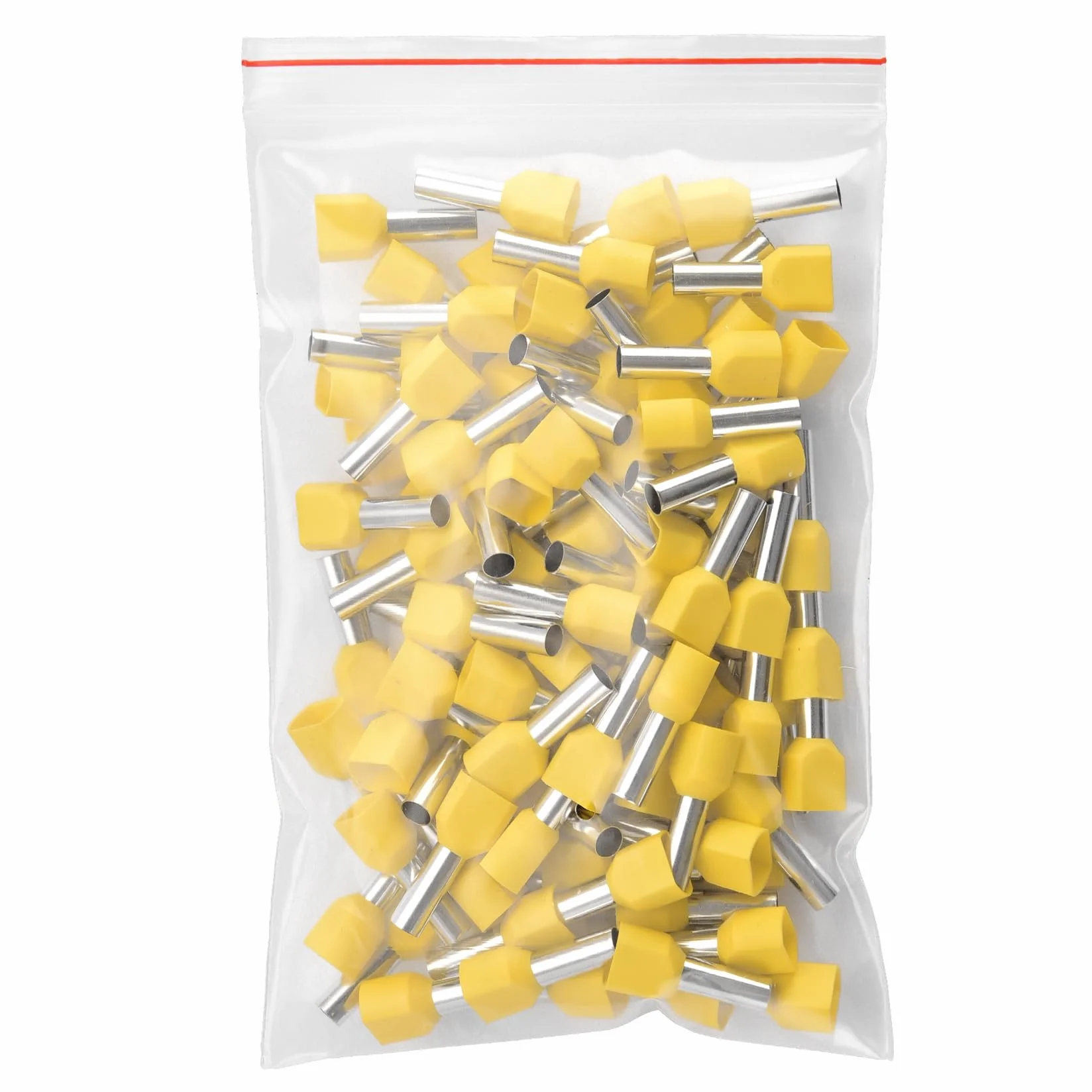 Heschen TE6014 Terminales de crimpar gemelos AWG10 6mm² 14mm Amarillo Paquete 100